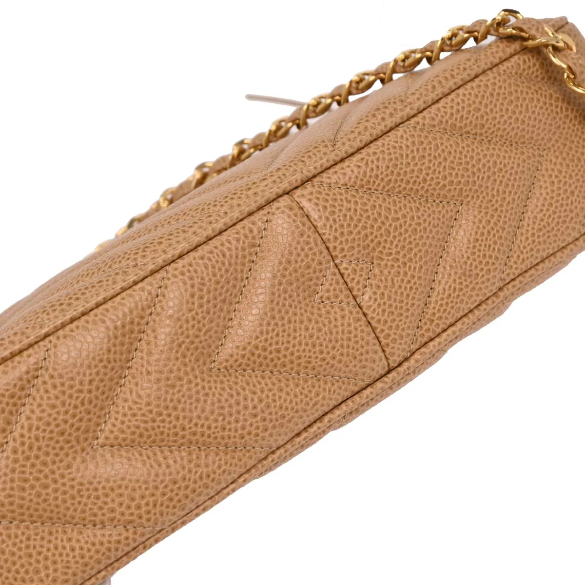Chanel 1991-1994 Beige Caviar Camera Bag Small - Image 4