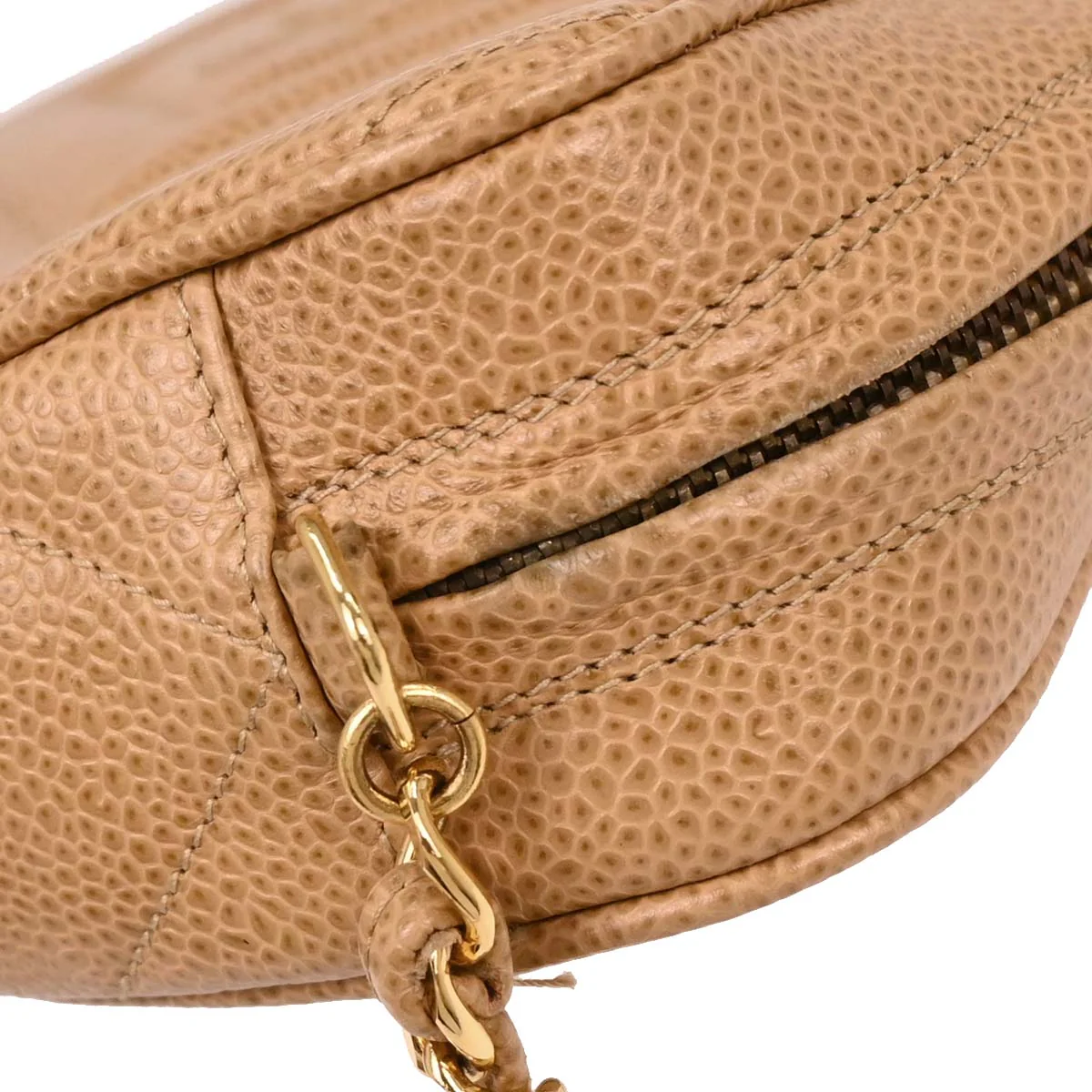 Chanel 1991-1994 Beige Caviar Camera Bag Small - Image 5