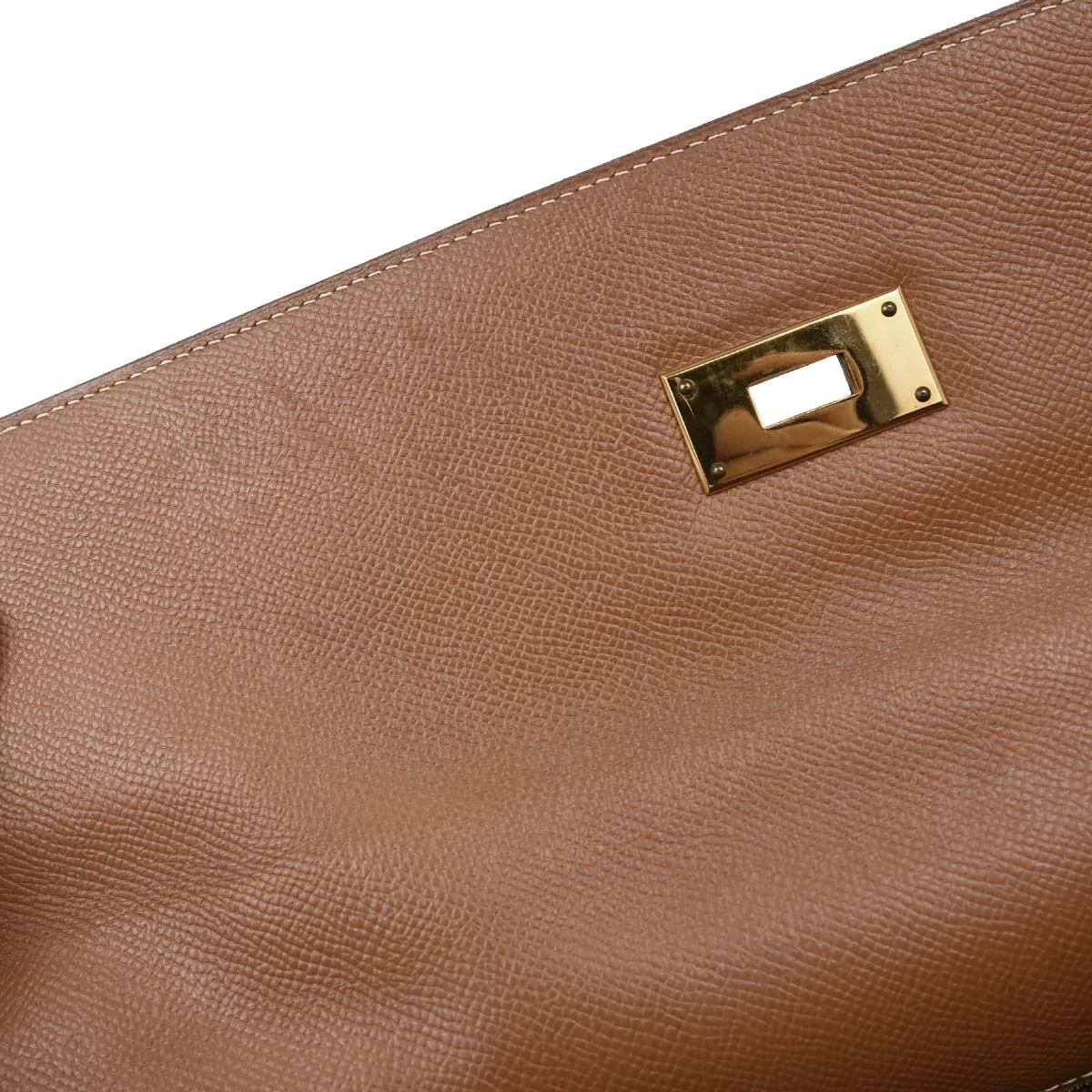 Hermes Gold Courchevel Kelly 40 Retourne 2way Shoulder Handbag - Image 7