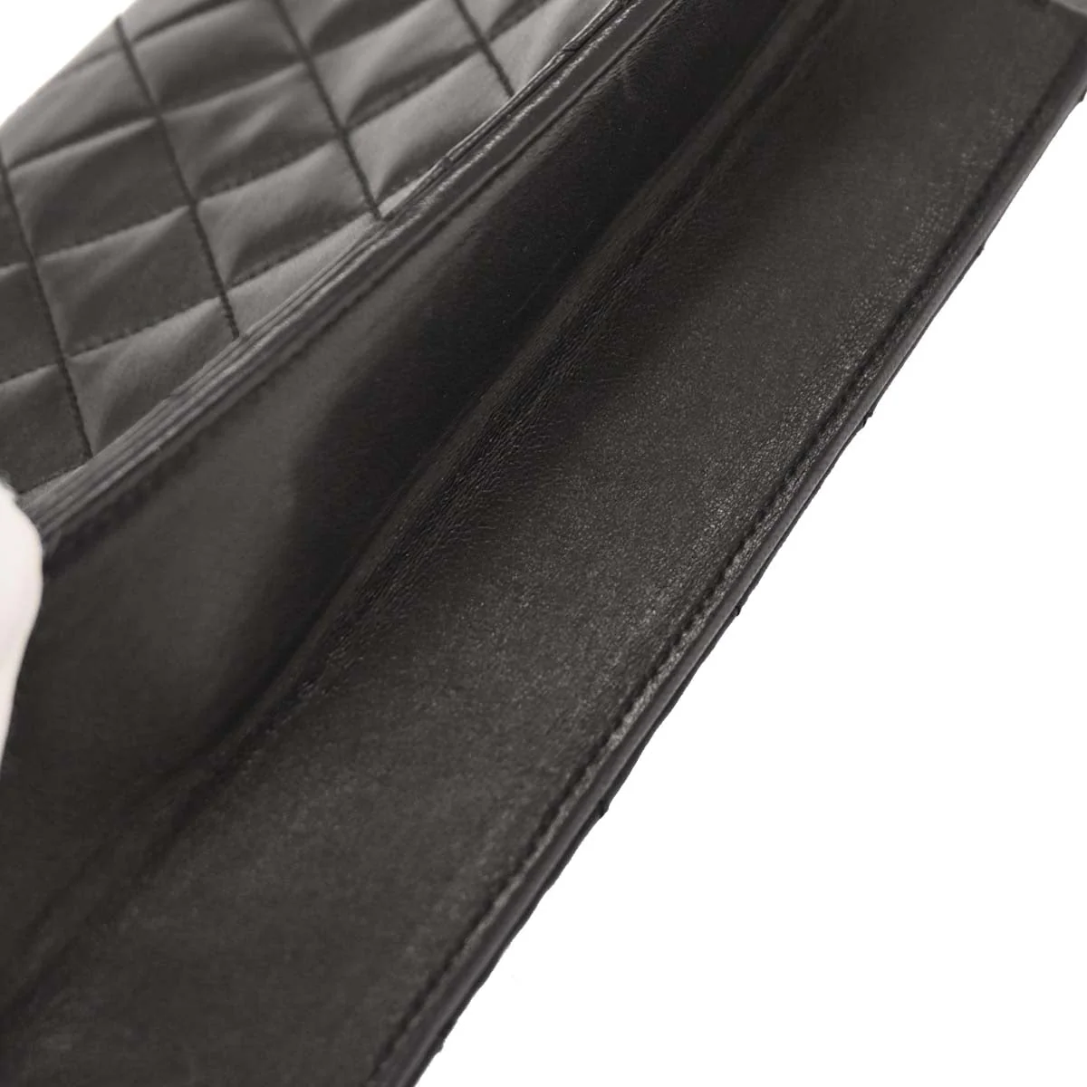Chanel 2008-2009 Black Lambskin Turnlock Medium Half Flap Shoulder Bag - Image 4