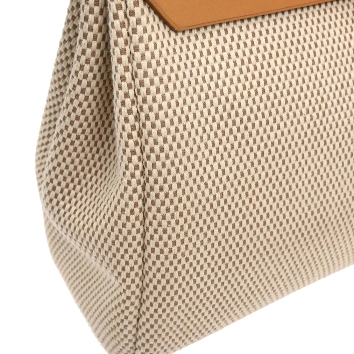 Hermes 2003 Natural Black Toile GM Officier Herbag PM 2 in 1 Handbag - Image 4