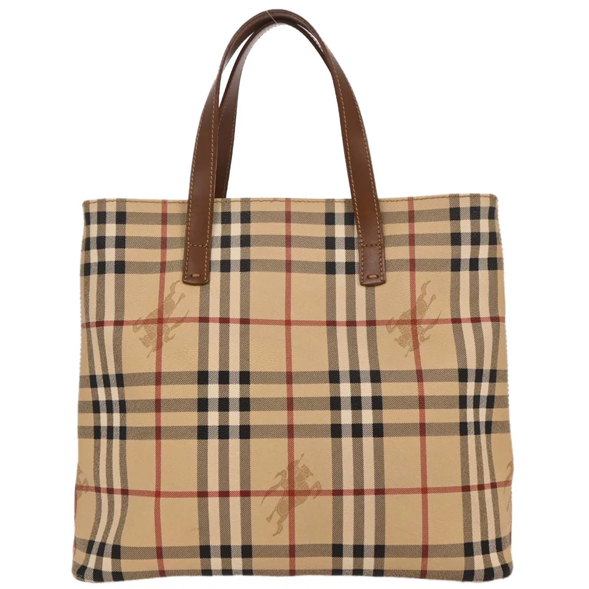 Burberry Beige PVC House Check Tote Handbag