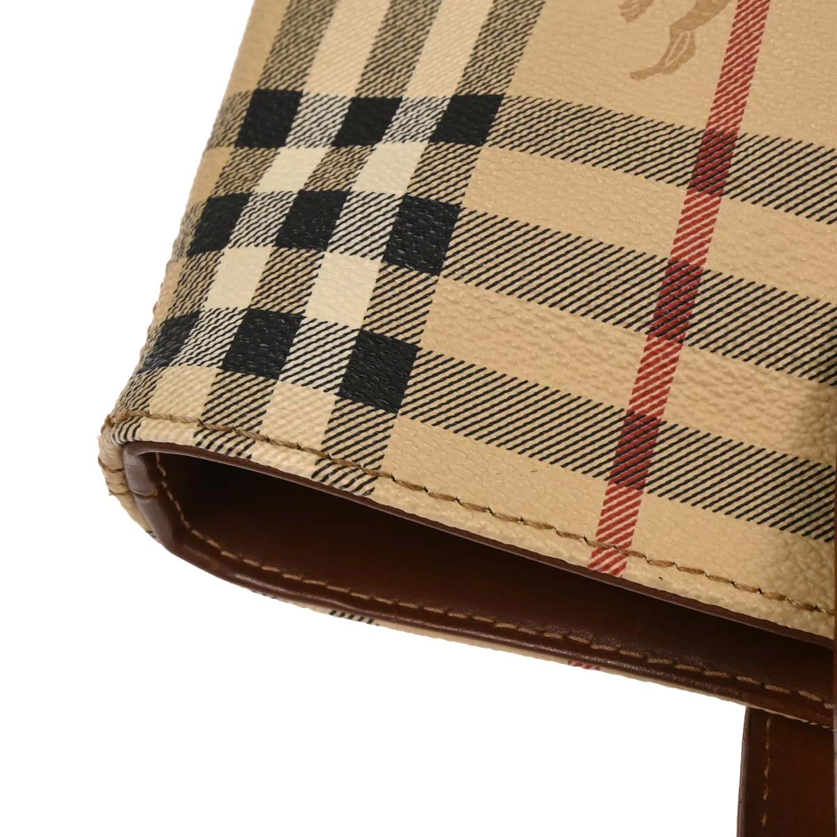 Burberry Beige PVC House Check Tote Handbag - Image 6