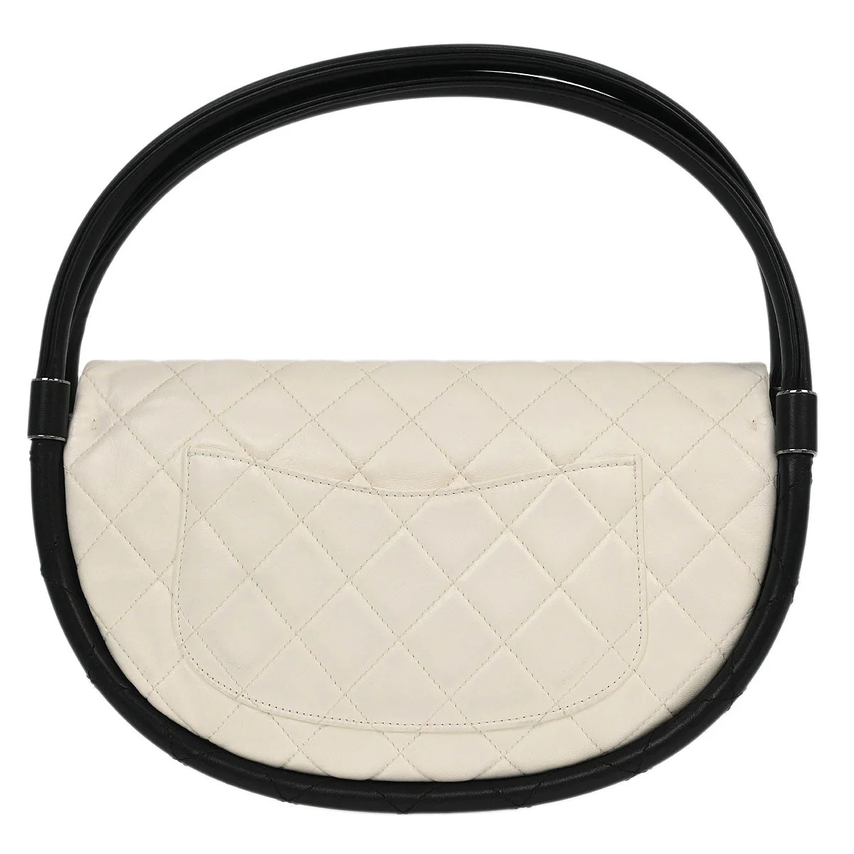 Chanel 2013-2014 White Lambskin Hula Hoop Medium Handbag - Image 2