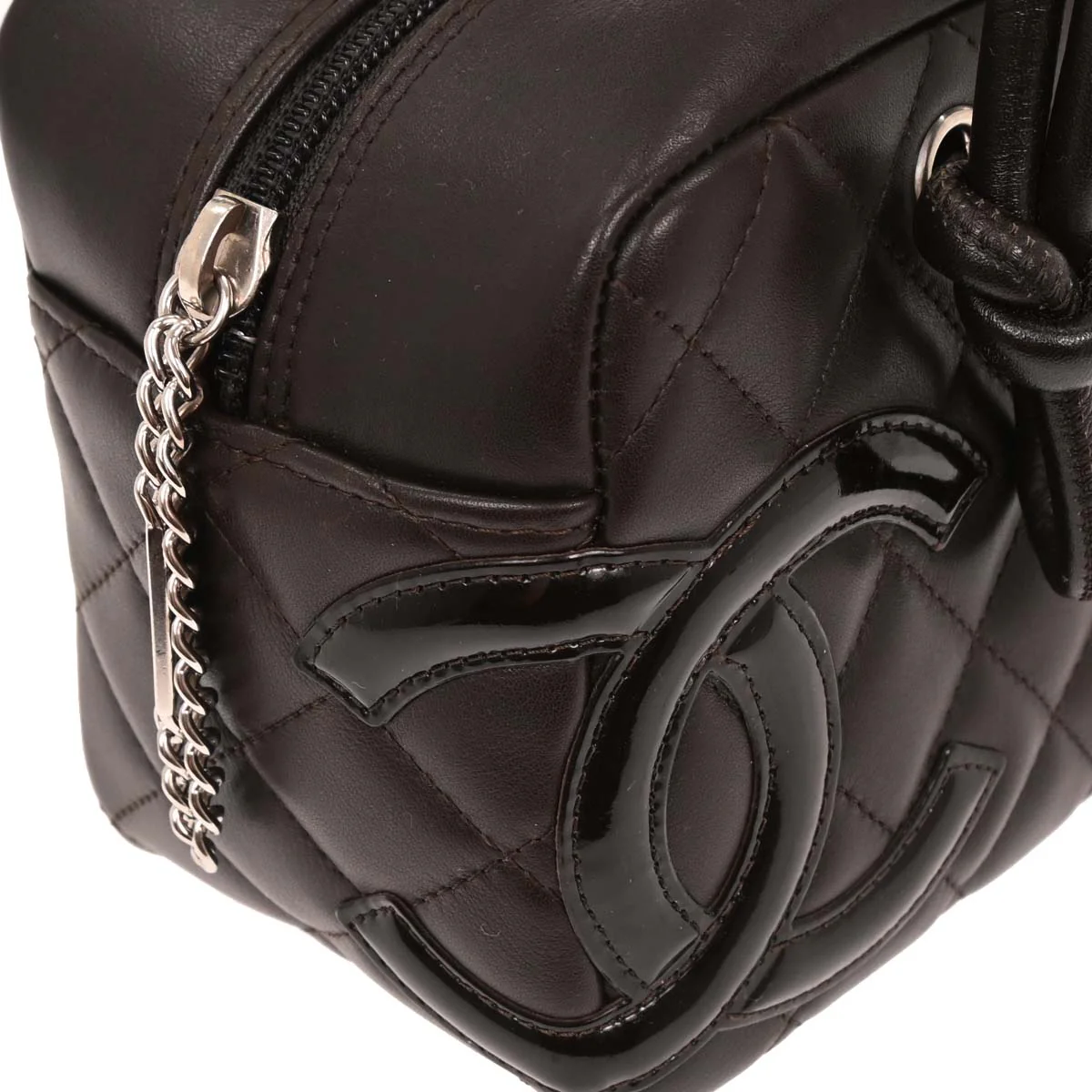 Chanel Brown Calfskin Cambon Ligne Bowling Bag - Image 3