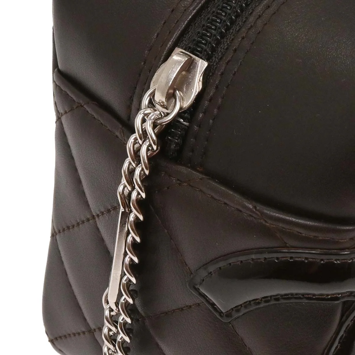 Chanel Brown Calfskin Cambon Ligne Bowling Bag - Image 4