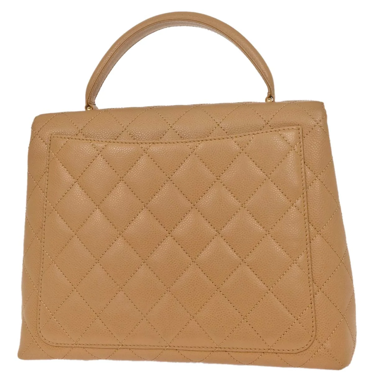 Chanel Beige Caviar Kelly Handbag - Image 2