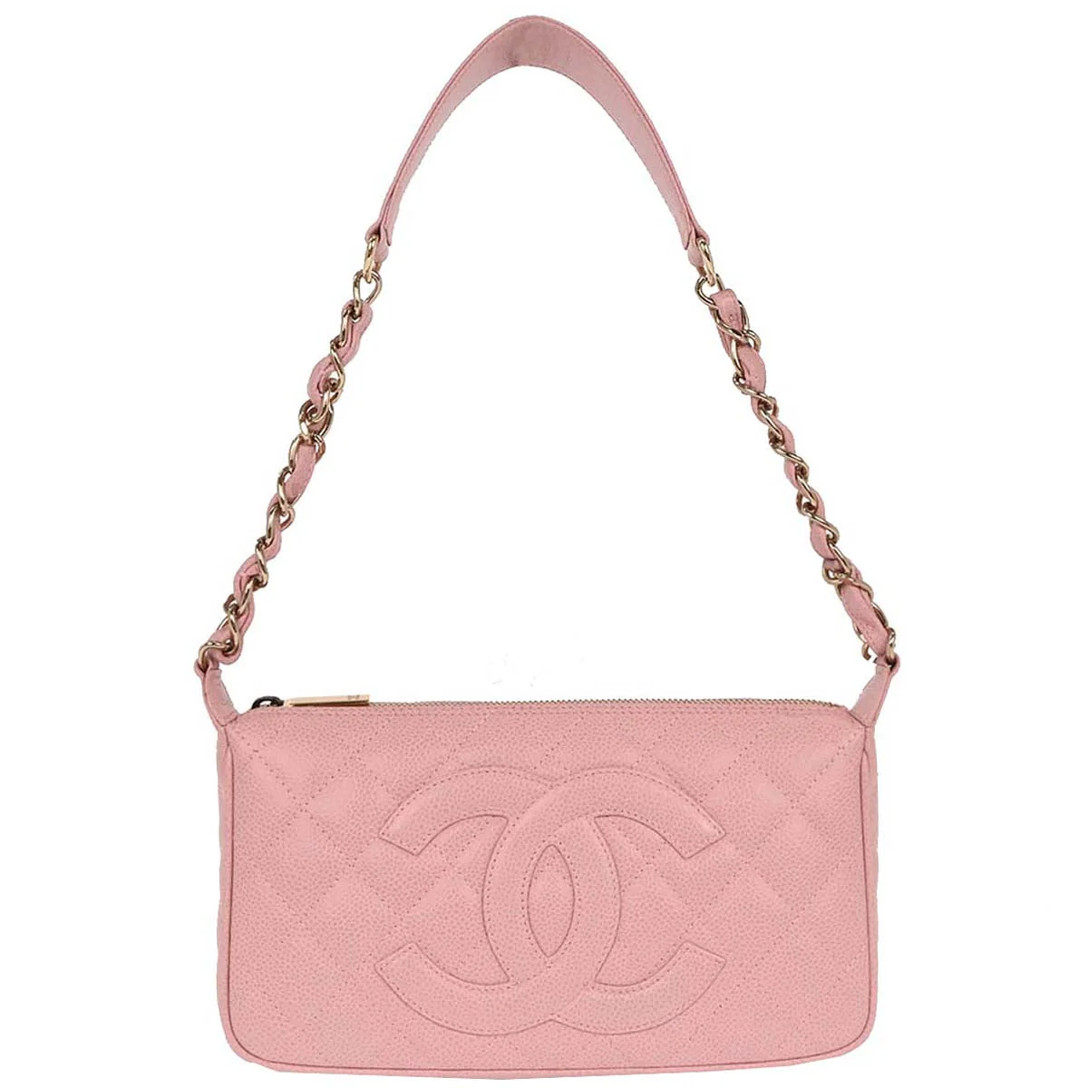 Chanel 2004-2005 Pink Caviar Shoulder Bag