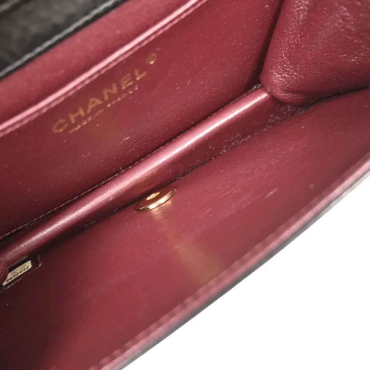 Chanel 2003-2004 Black Lambskin Turnlock Mini Full Flap Shoulder Bag - Image 8