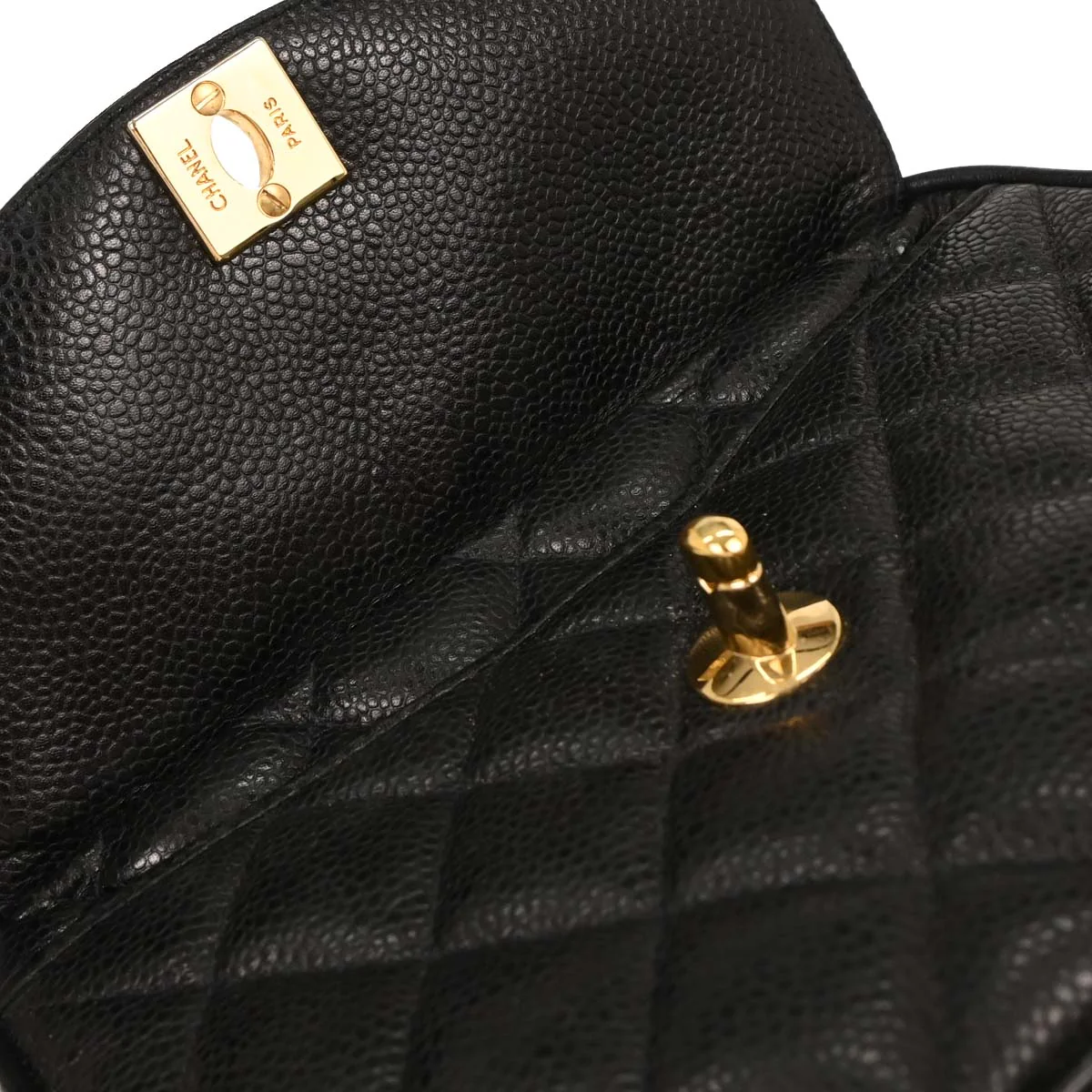 Chanel 1991-1994 Black Caviar Camera Bag Mini - Image 5