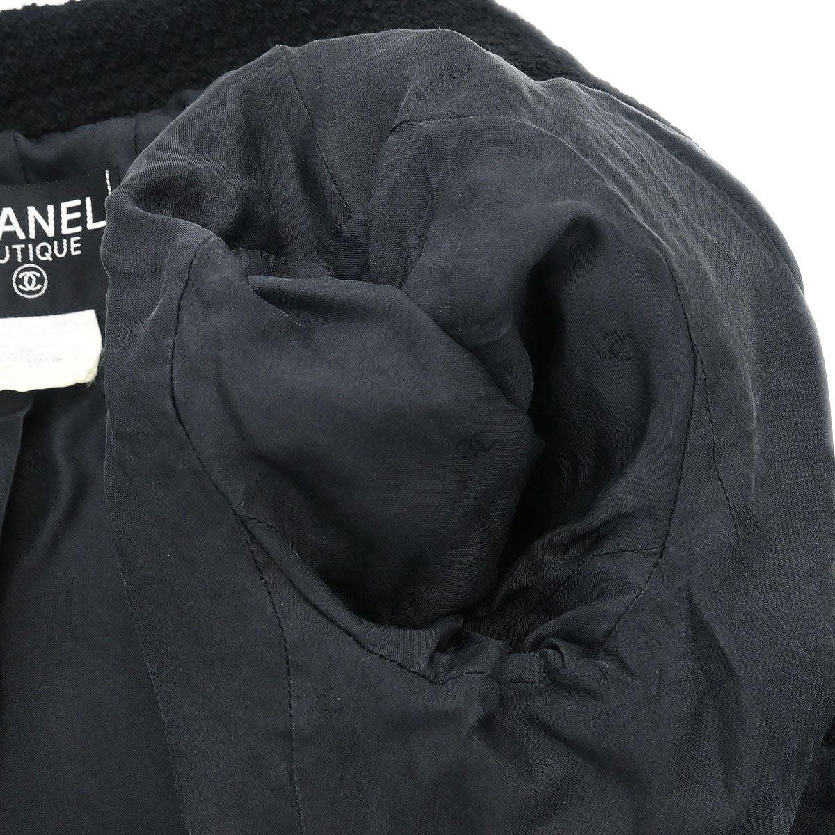 Chanel 1995 Single Breasted Jacket Black #38 - Image 8