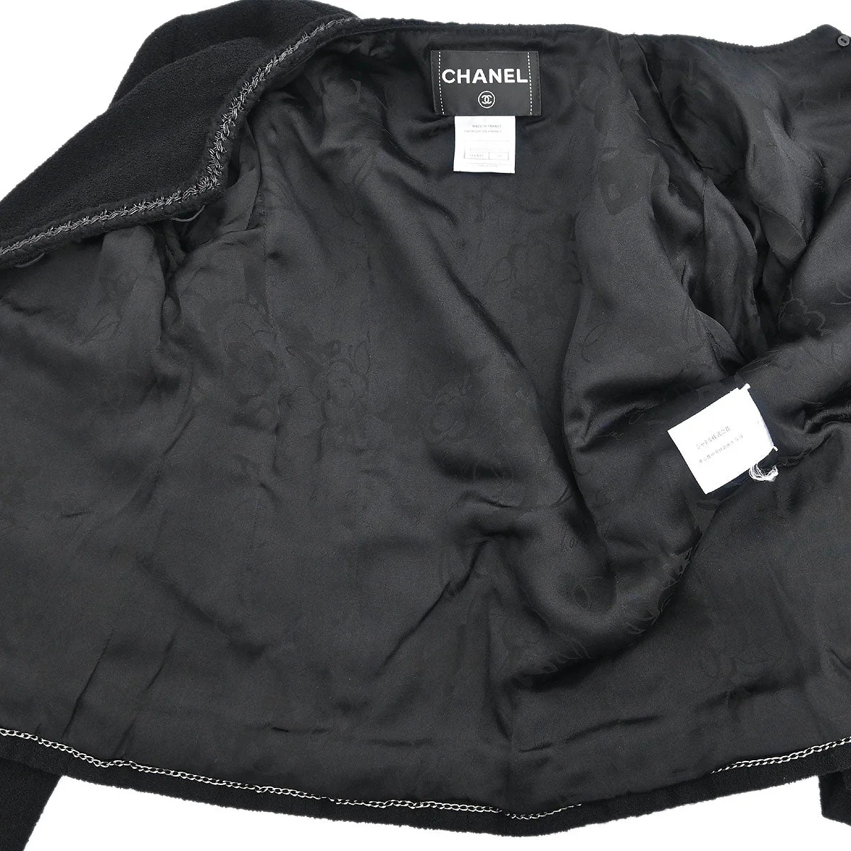 Chanel 2008 Single Breasted Jacket Black #38 - Image 7