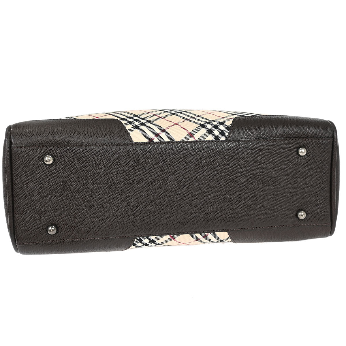 Burberry Beige Canvas Burberry Check Tote Handbag - Image 3