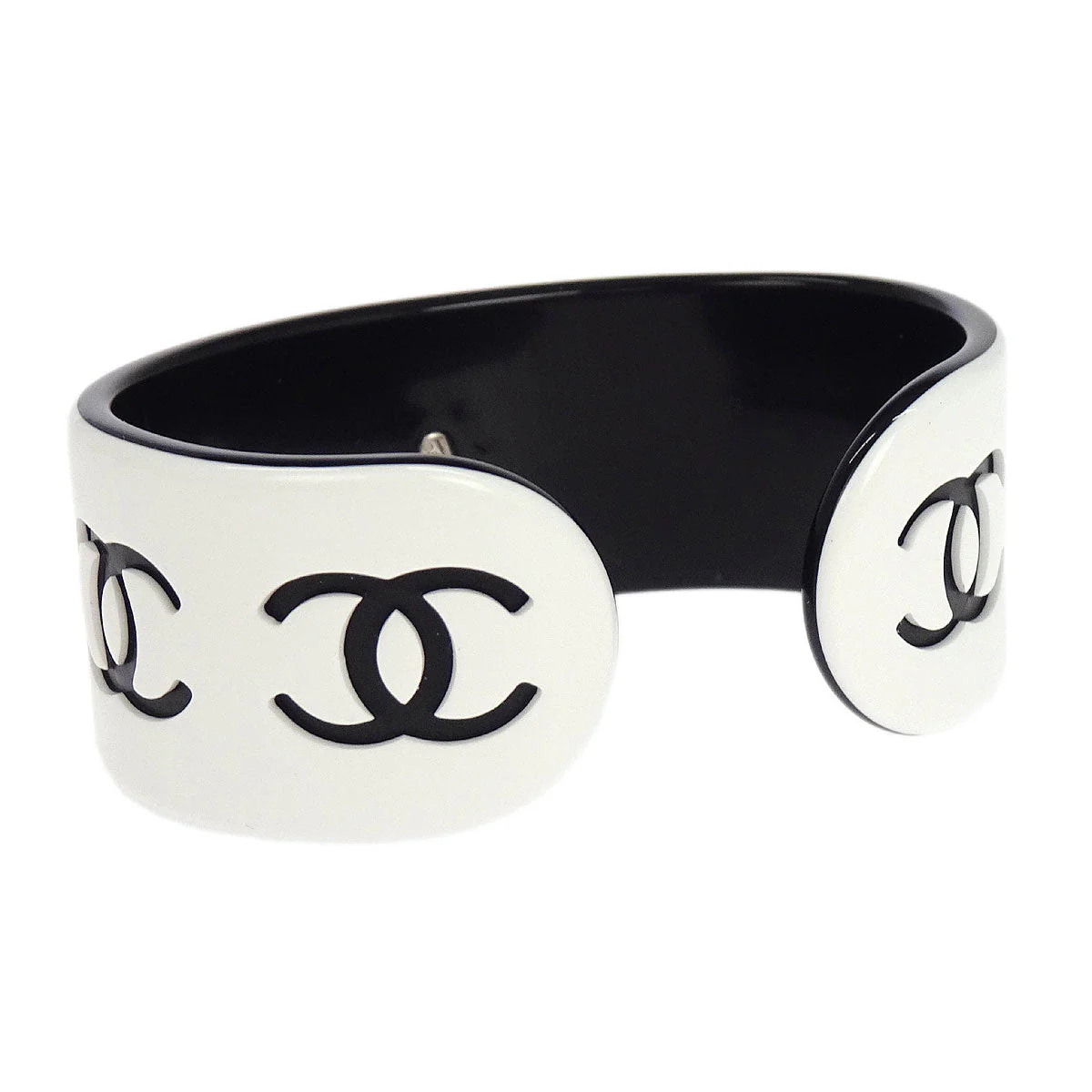 Chanel Bangle White Acrylic 02P - Image 2