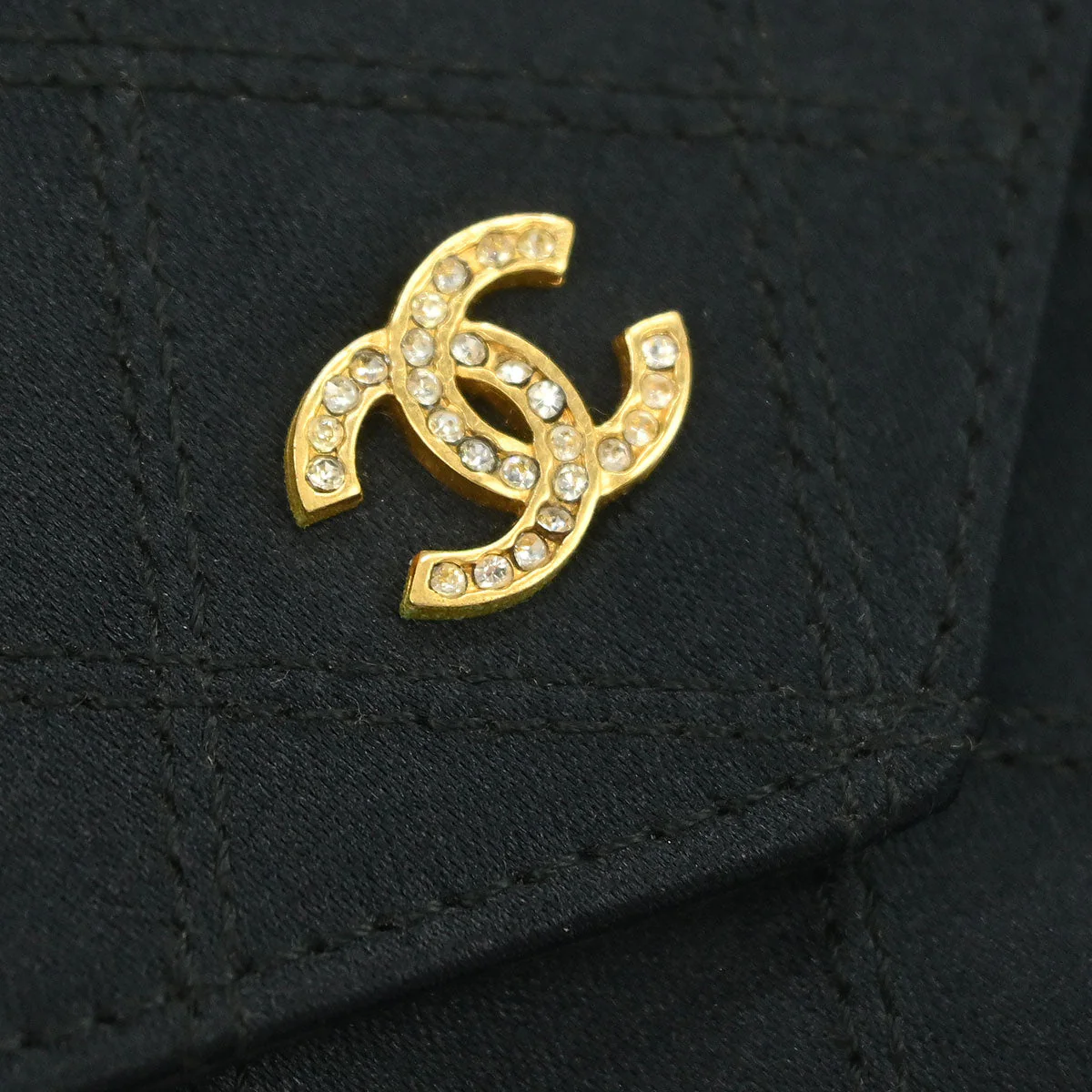 Chanel 1986-1988 Black Satin Bicolore Coin Purse Wallet - Image 3