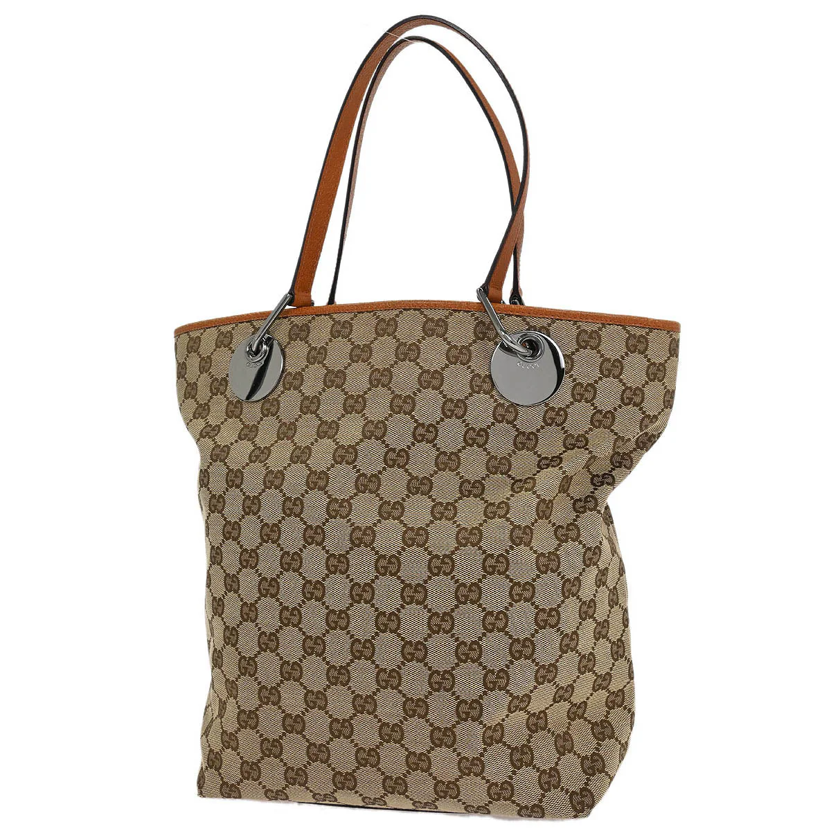 Gucci Beige Canvas GG Tote Handbag - Image 2