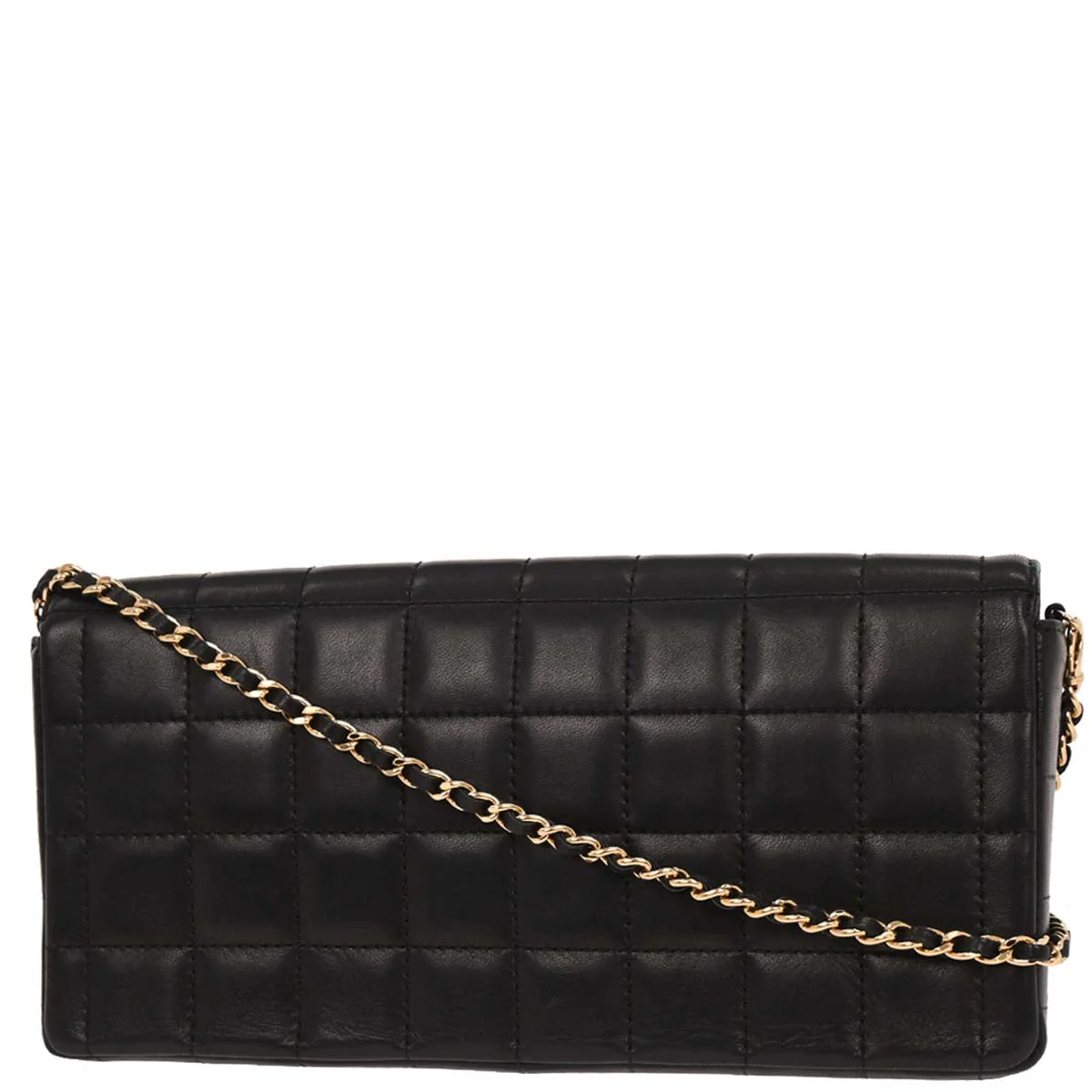 Chanel Black Lambskin East West Choco Bar Shoulder Bag - Image 2