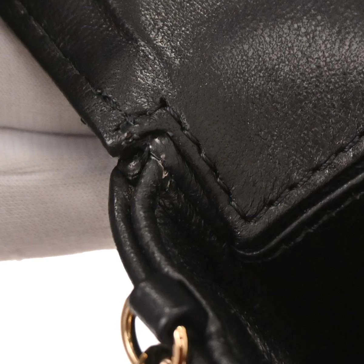 Chanel Black Lambskin East West Choco Bar Shoulder Bag - Image 7