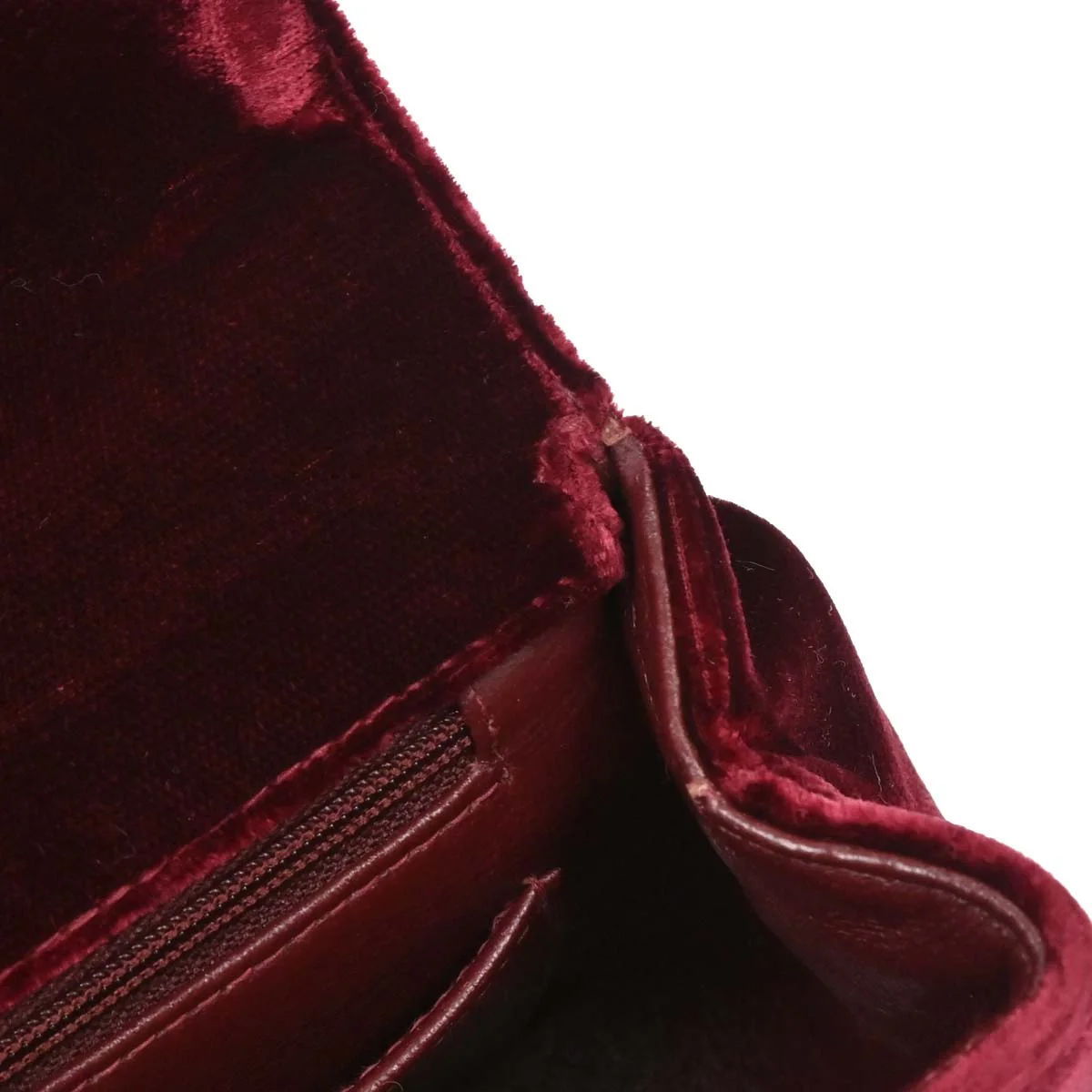 Chanel Bordeaux Velvet Mademoiselle Chain Handbag - Image 7