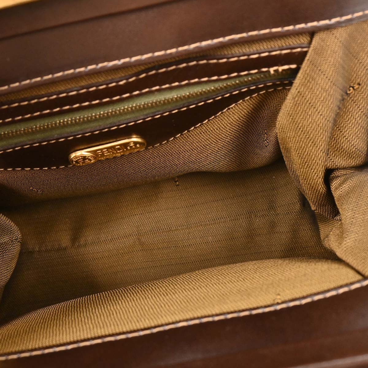 Fendi Brown Zucca 2way Shoulder Tote Handbag - Image 8