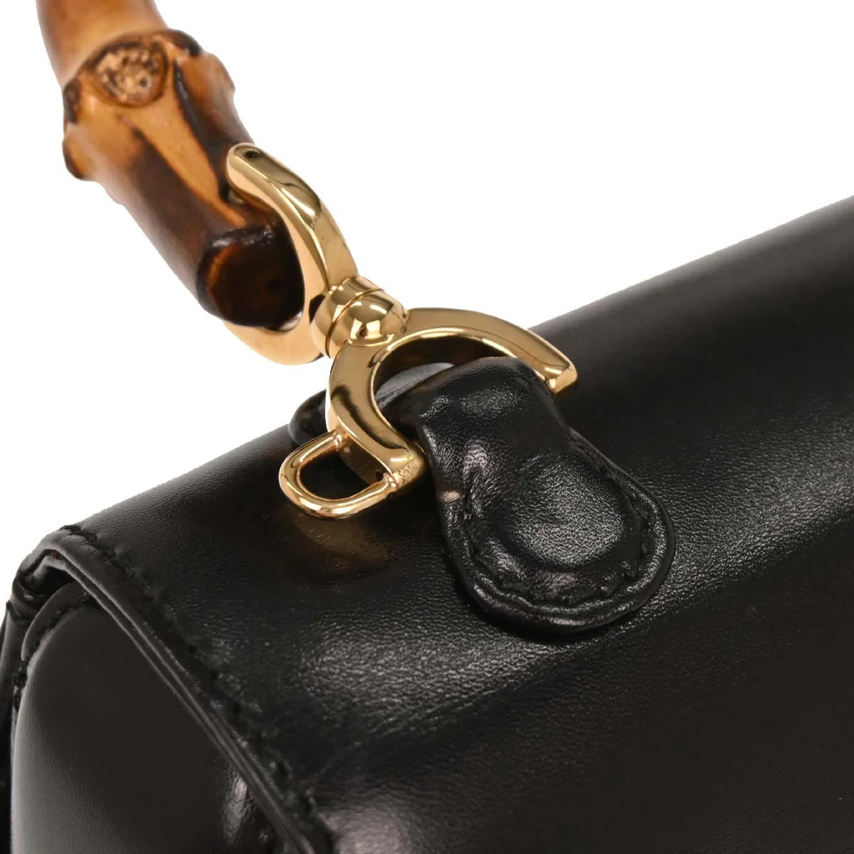 Gucci Black Bamboo 2way Shoulder Handbag - Image 3