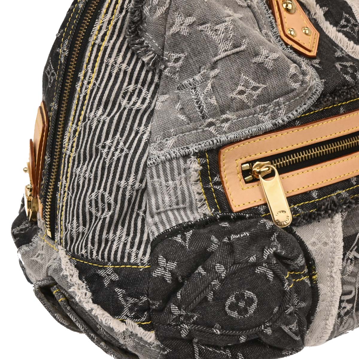 Louis Vuitton Monogram Denim Patchwork Bowly Shoulder Bag M95377 - Image 3