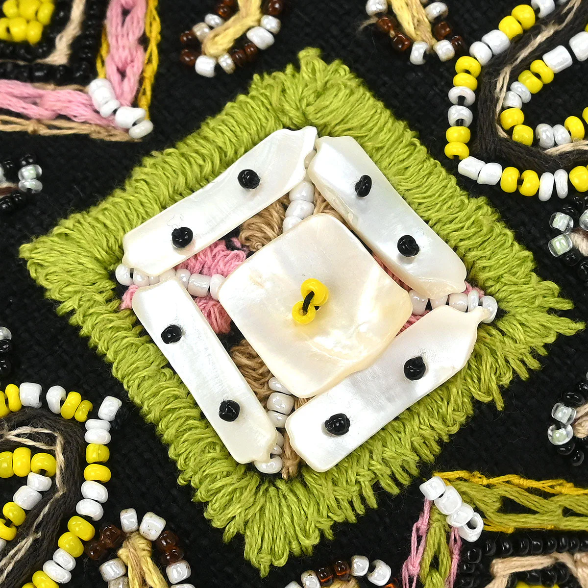 Fendi * Multicolor Embroidered Baguette Handbag - Image 7