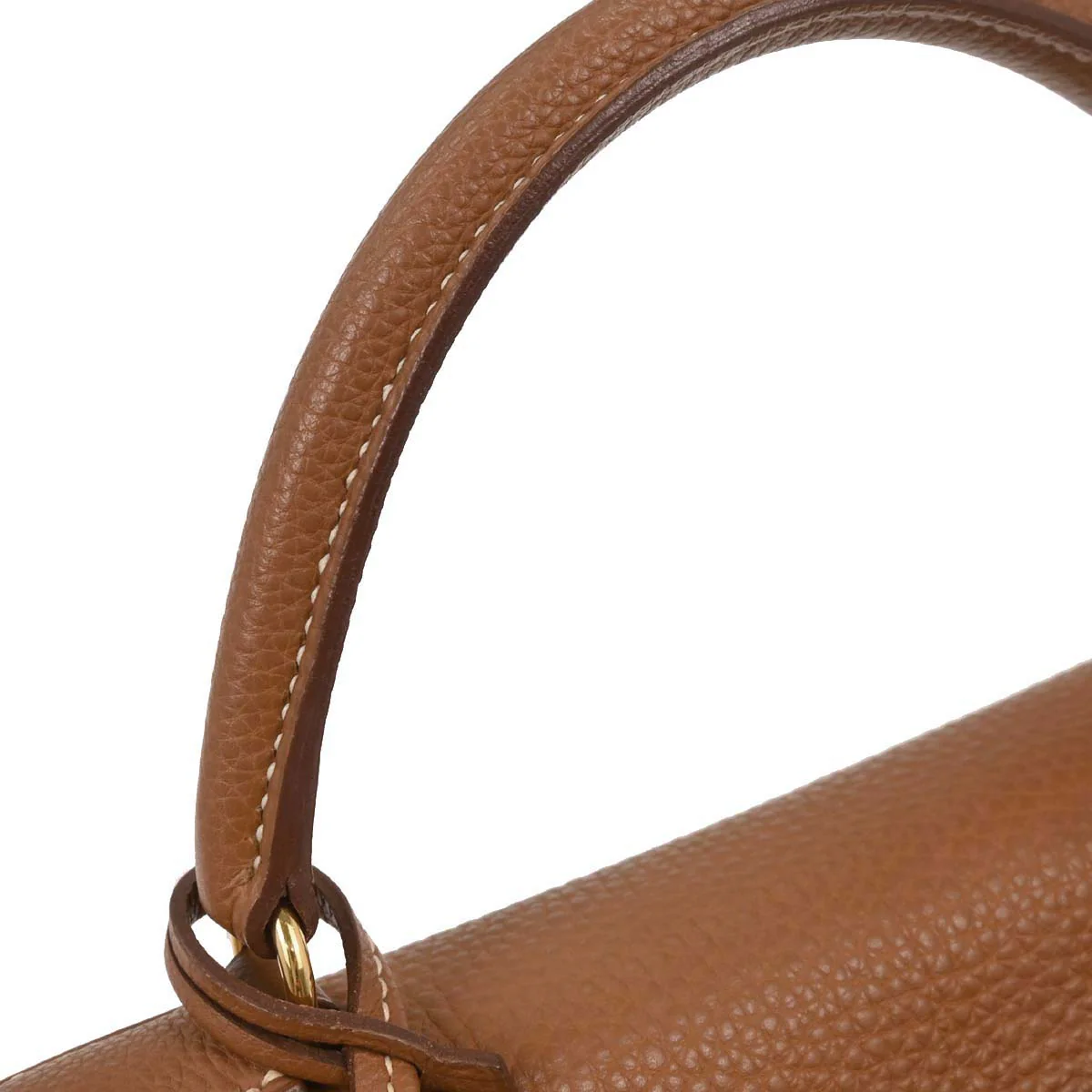 Hermes Gold Togo Kelly 32 Retourne 2way Shoulder Handbag - Image 6