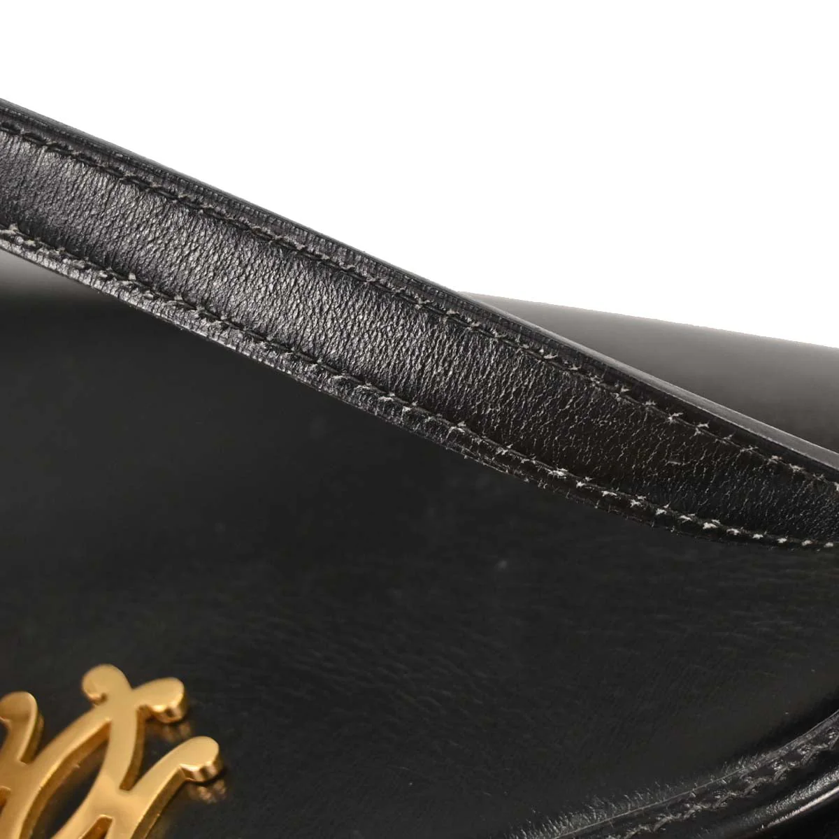 Hermes Black Box Calf Double H Shoulder Bag - Image 10