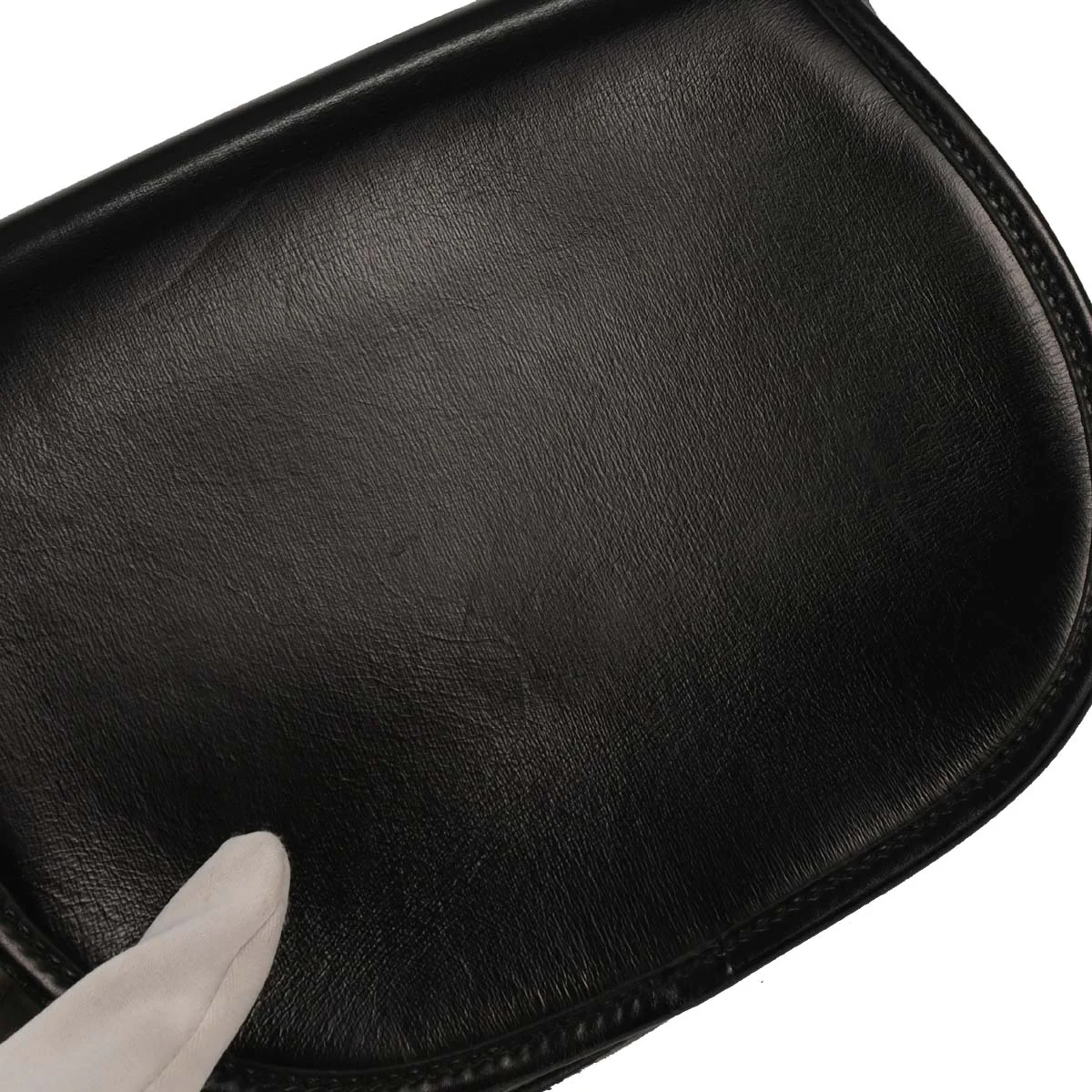 Hermes Black Box Calf Double H Shoulder Bag - Image 3
