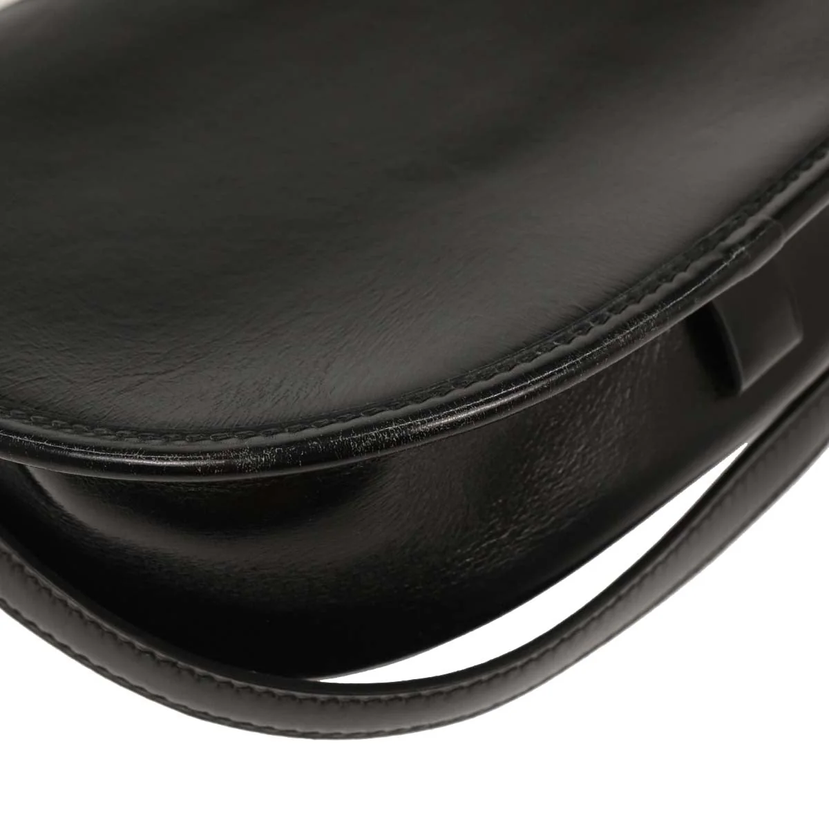 Hermes Black Box Calf Double H Shoulder Bag - Image 4