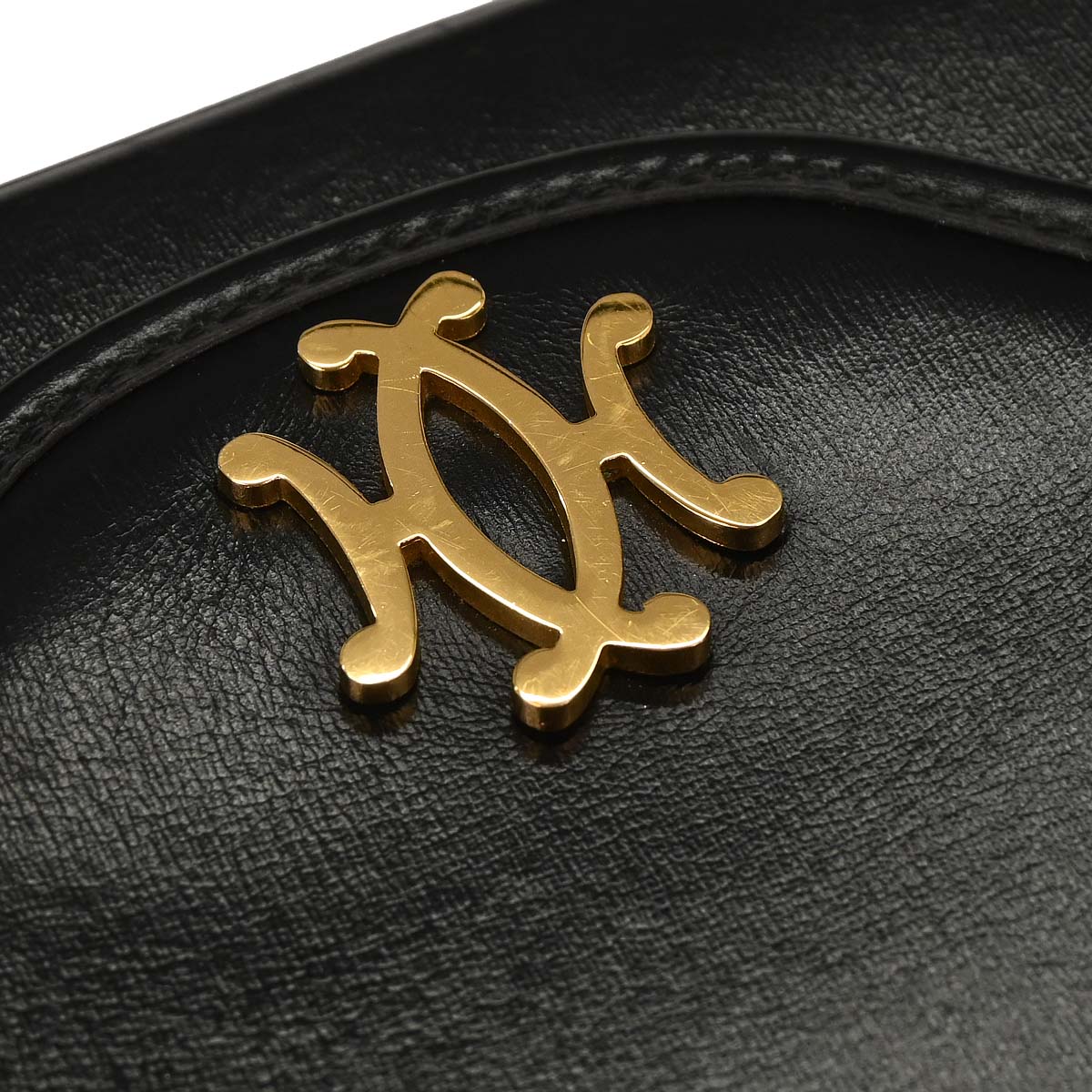 Hermes Black Box Calf Double H Shoulder Bag - Image 5