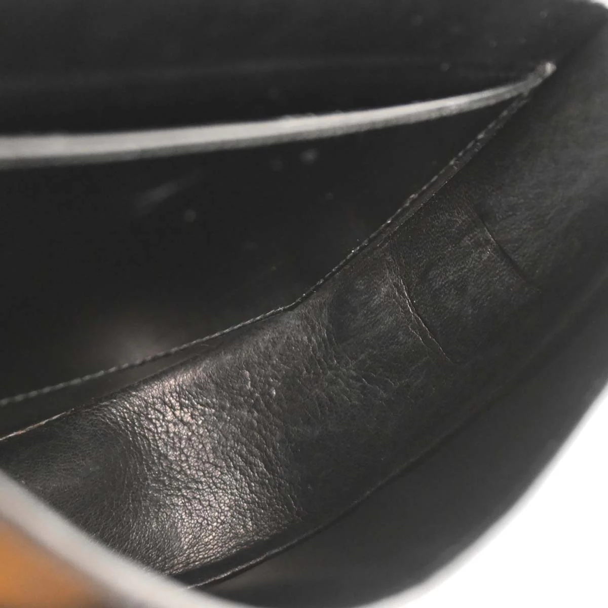Hermes Black Box Calf Double H Shoulder Bag - Image 8