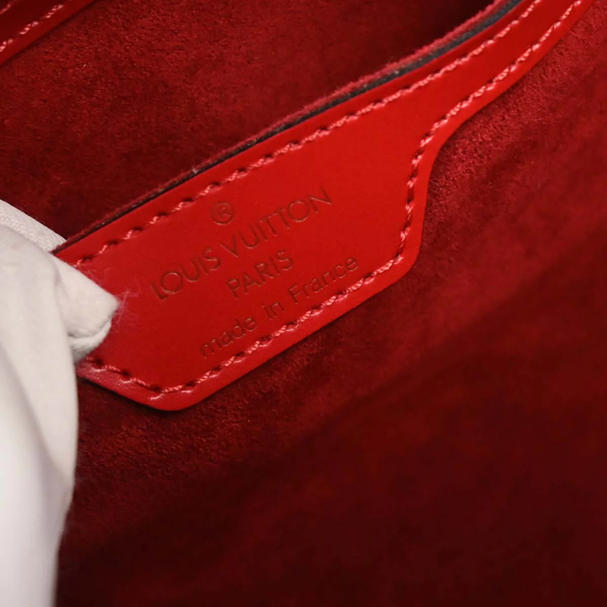 Louis Vuitton Red Epi Soufflot Handbag M52227 - Image 9