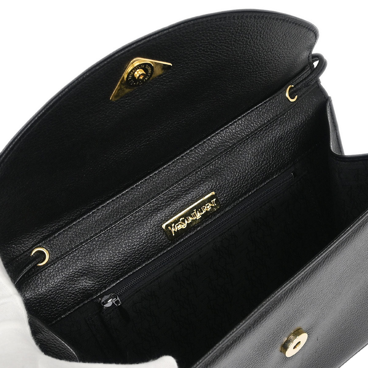 Yves Saint Laurent Black Leather Shoulder Bag - Image 7