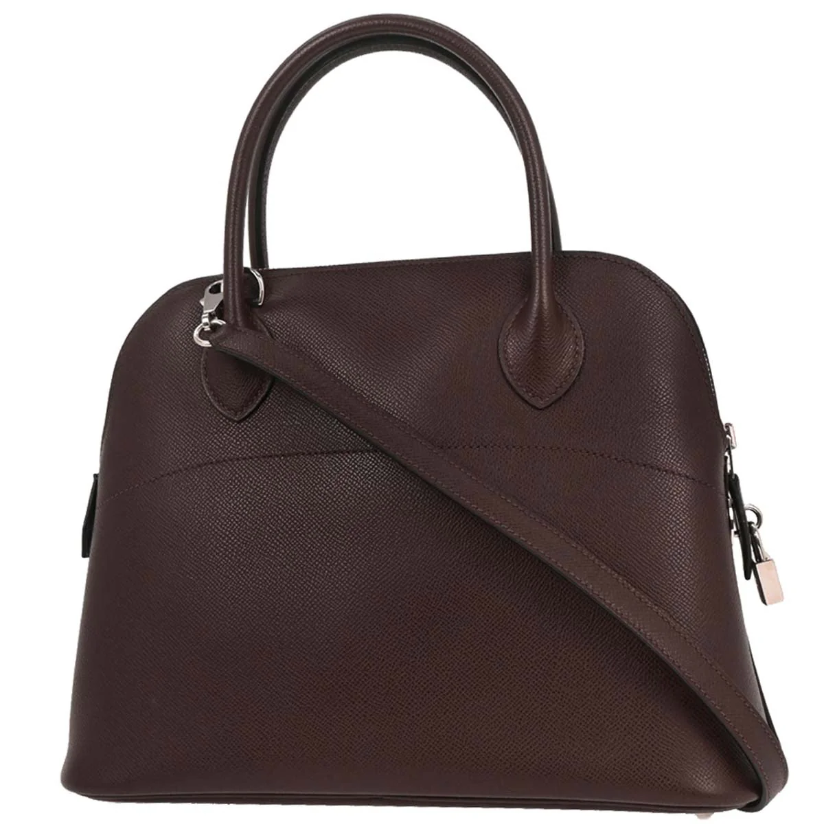 Hermes Chocolat Epsom Bolide 31 2way Shoulder Handbag - Image 2