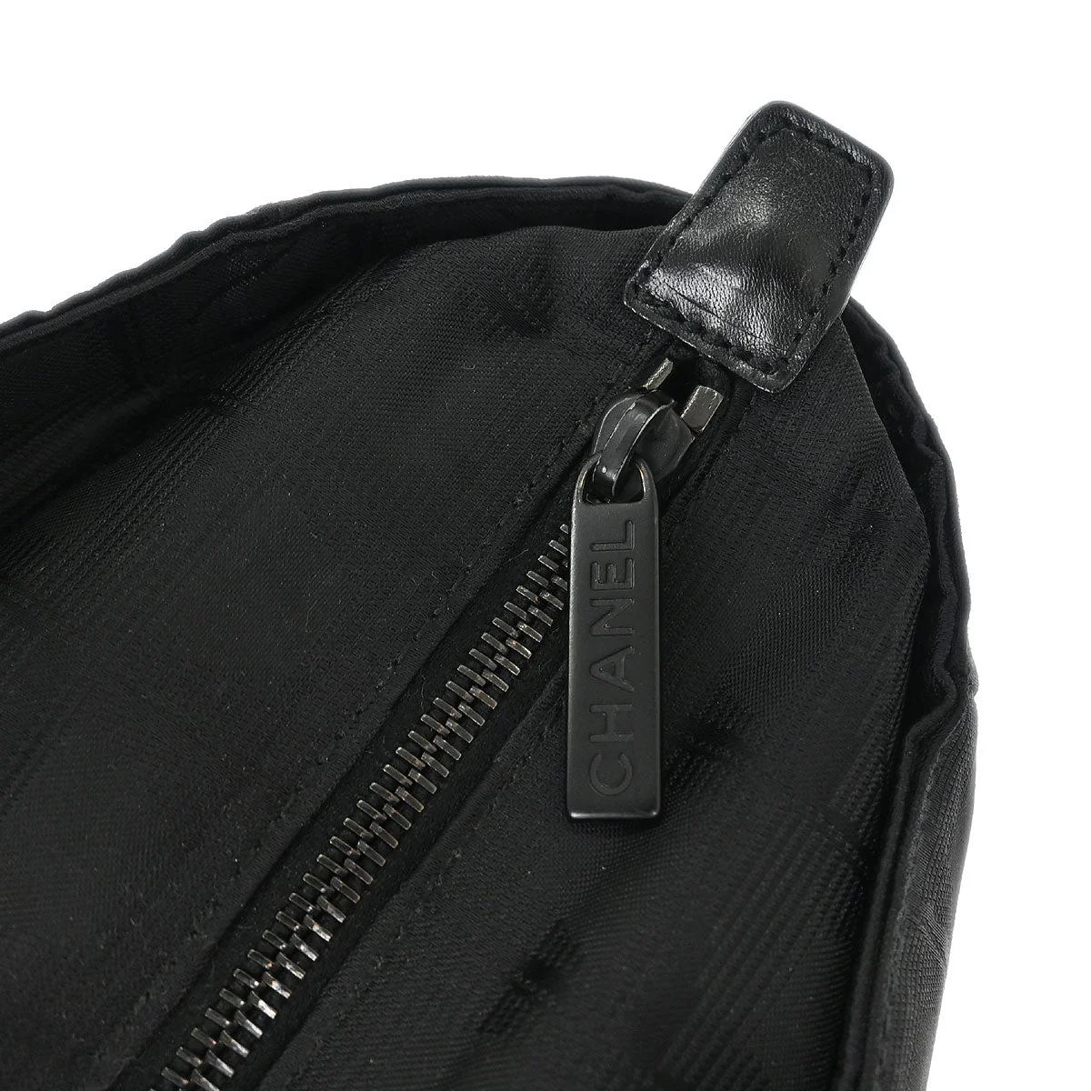 Chanel Black Jacquard Nylon Travel Line Tote Handbag - Image 7