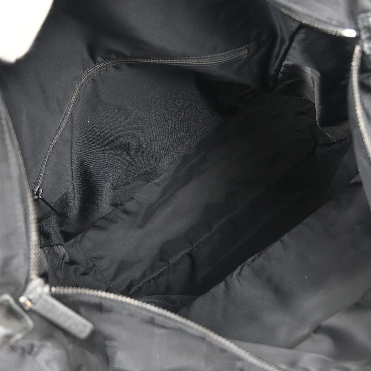 Chanel Black Jacquard Nylon Travel Line Tote Handbag - Image 8