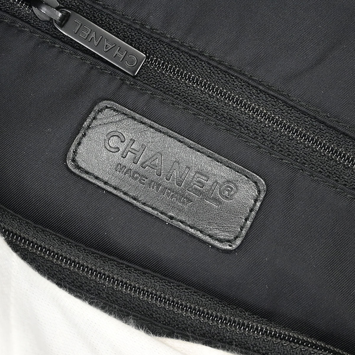 Chanel Black Jacquard Nylon Travel Line Tote Handbag - Image 9