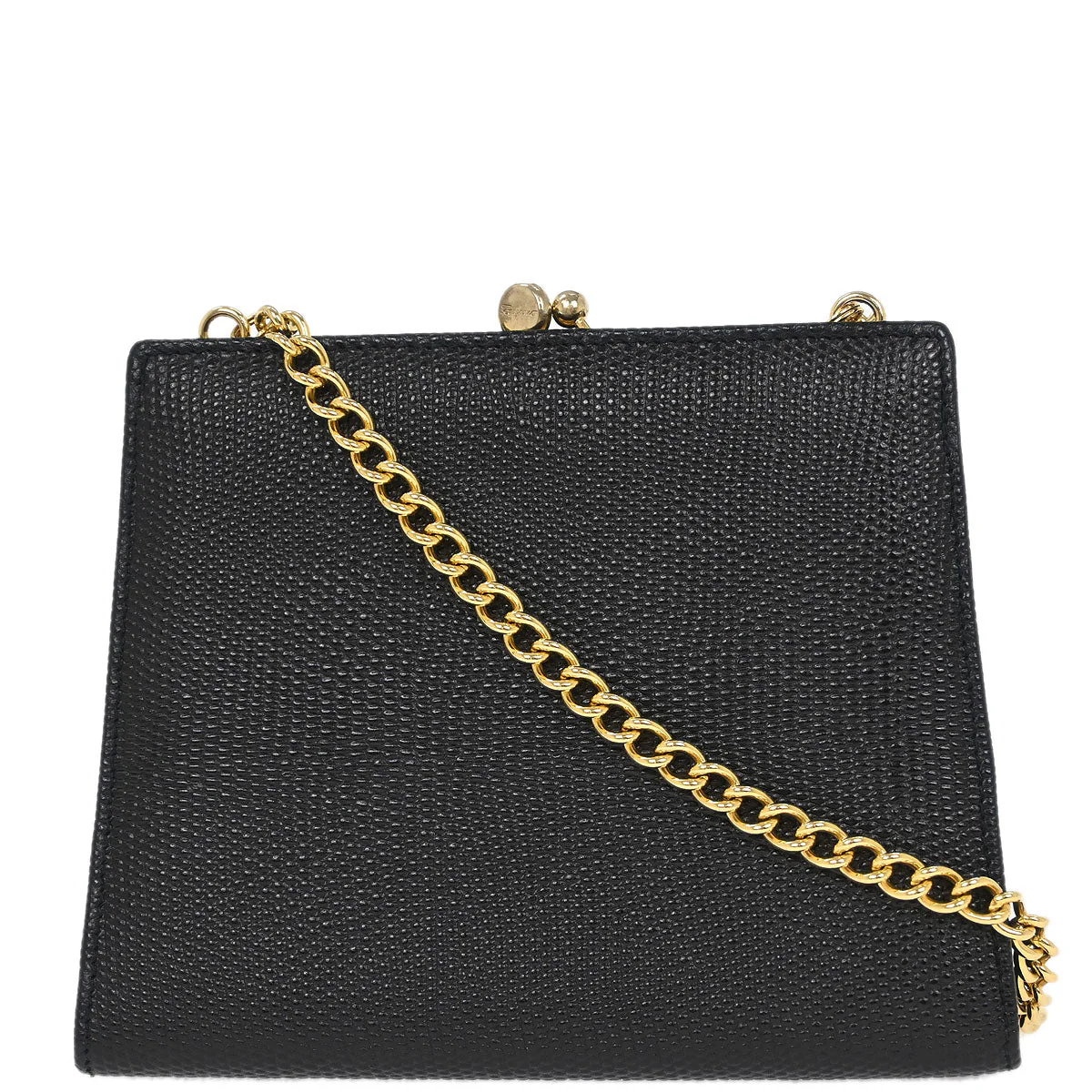 Salvatore Ferragamo Black Vara Bow Chain Shoulder Bag - Image 2