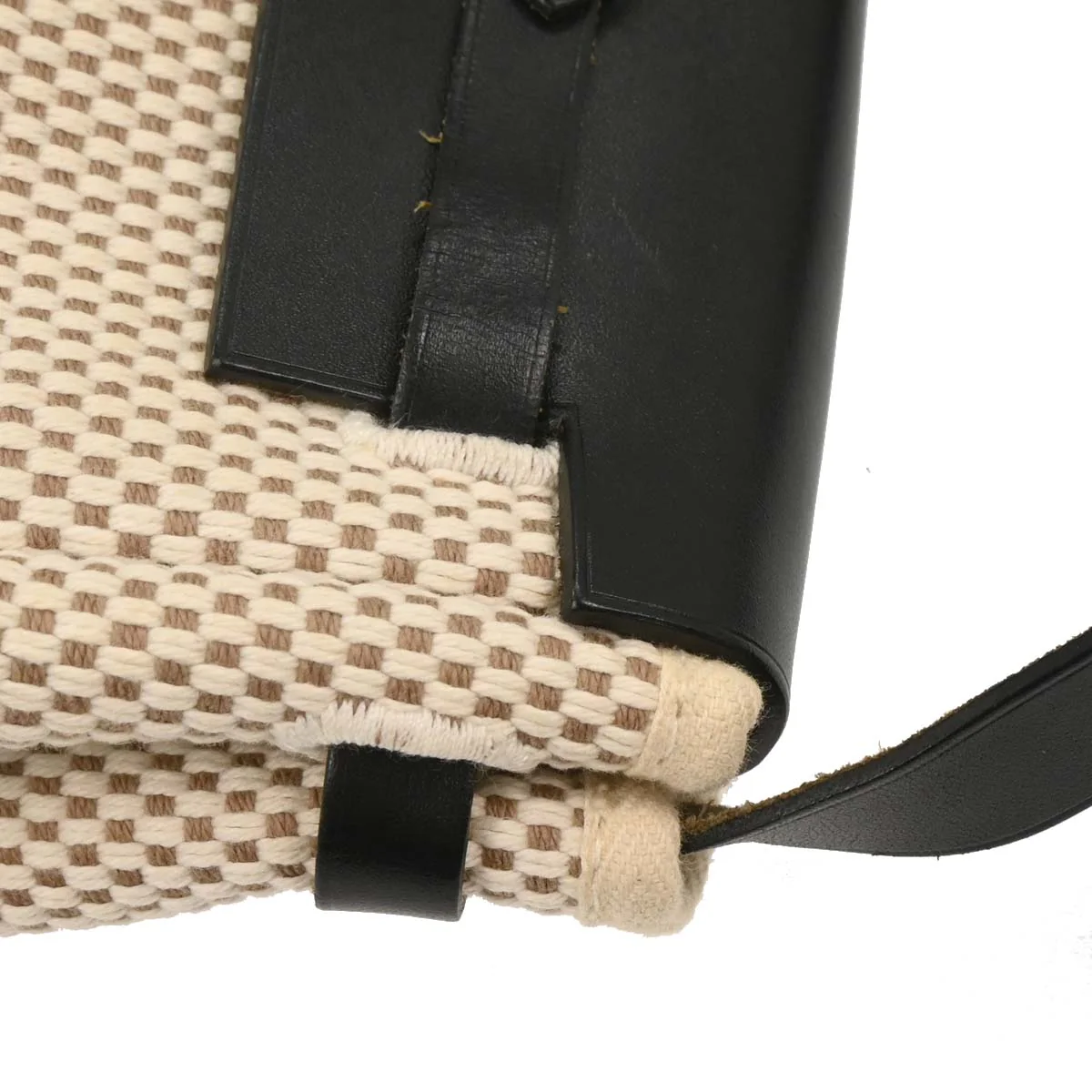 Hermes Beige Black Toile GM Officier Herbag TPM 2 in 1 Shoulder Bag - Image 4