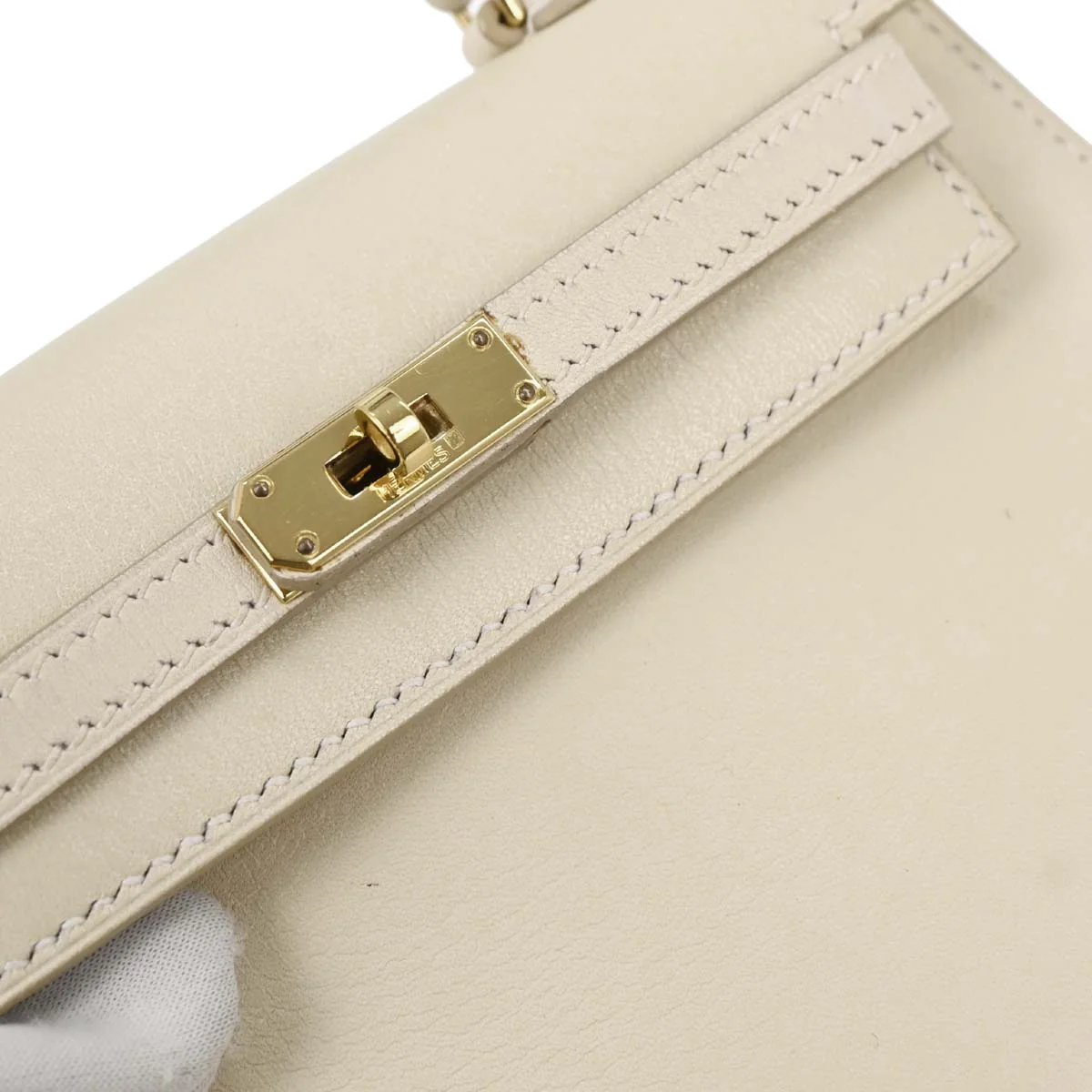 Hermes Parchemin Swift Mini Kelly 15 2way Shoulder Sellier Handbag - Image 5