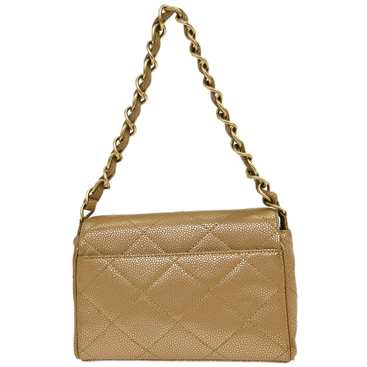 Chanel Beige Caviar Handbag - Image 2