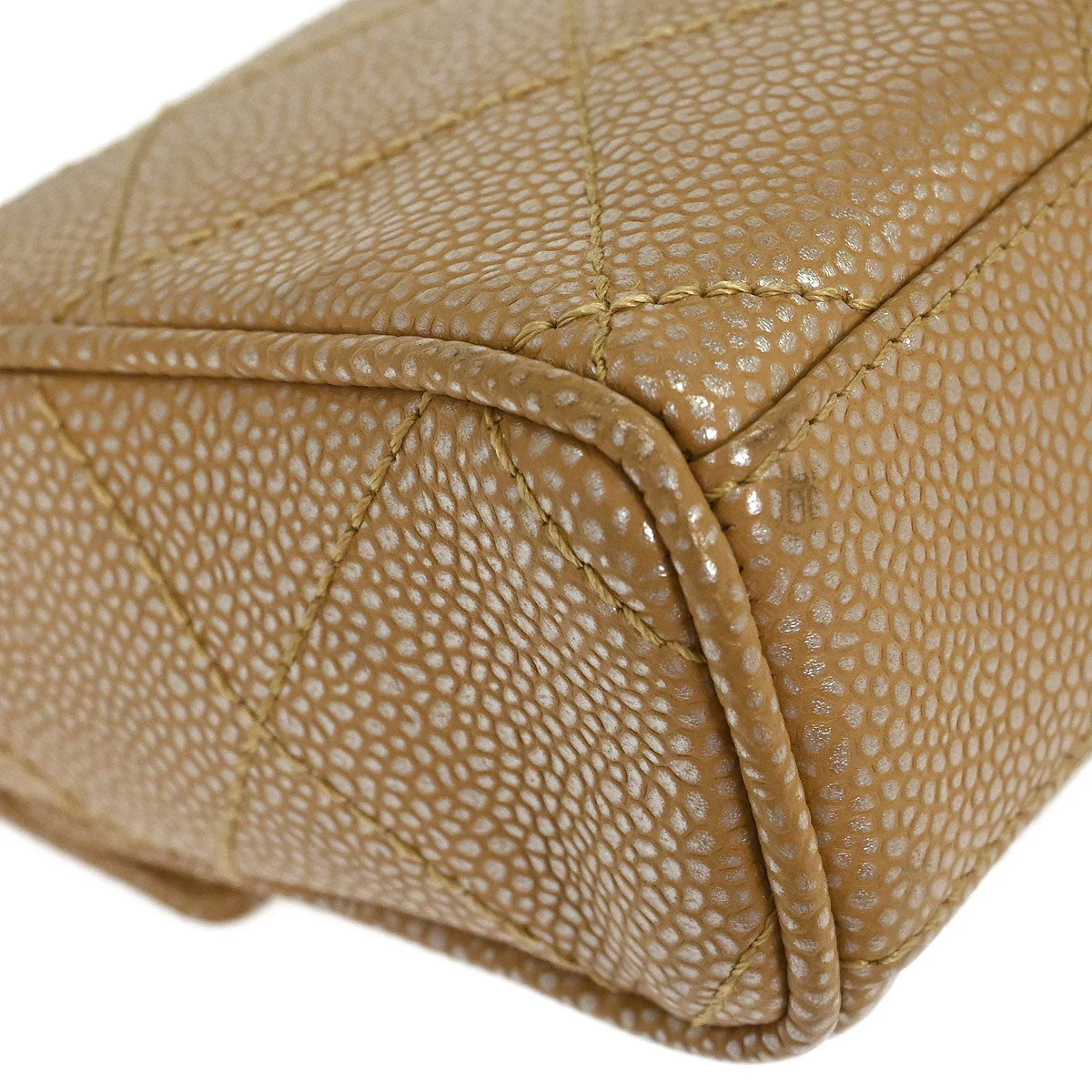 Chanel Beige Caviar Handbag - Image 3