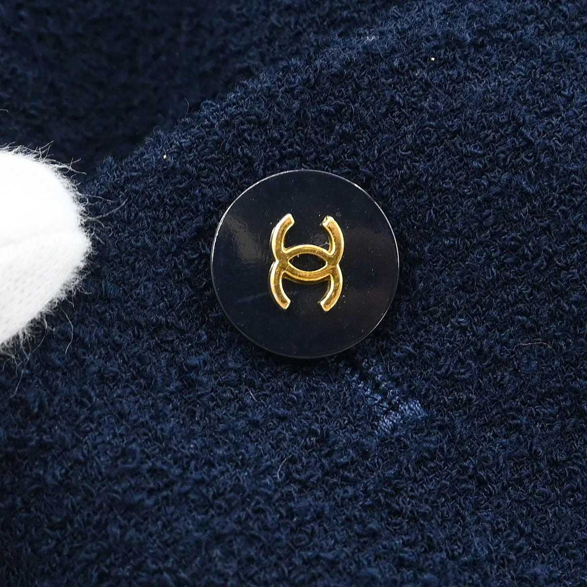 Chanel Single Breasted Jacket Navy #38 - Image 5
