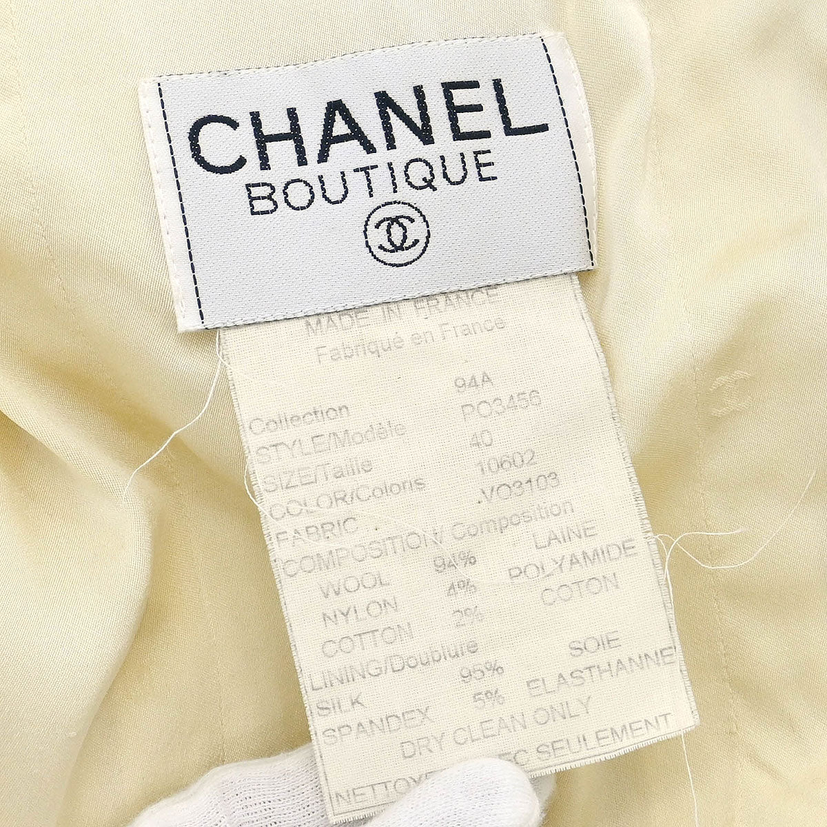 Chanel Single Breasted Jacket White #40 - Image 9