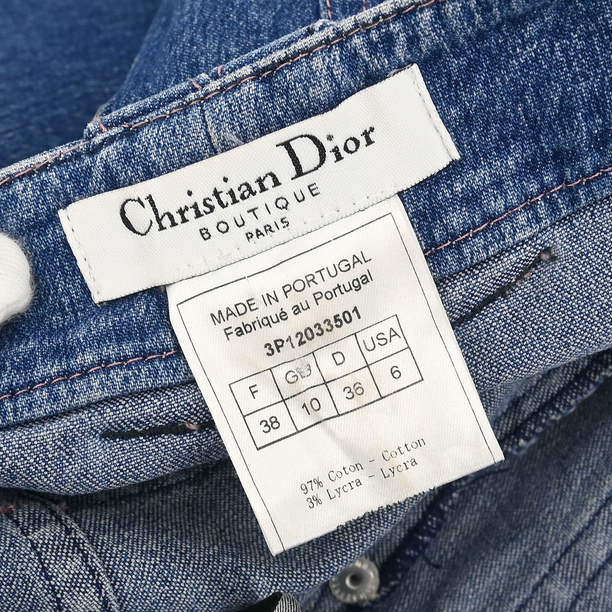Christian Dior Denim Skirt Blue #38 - Image 9
