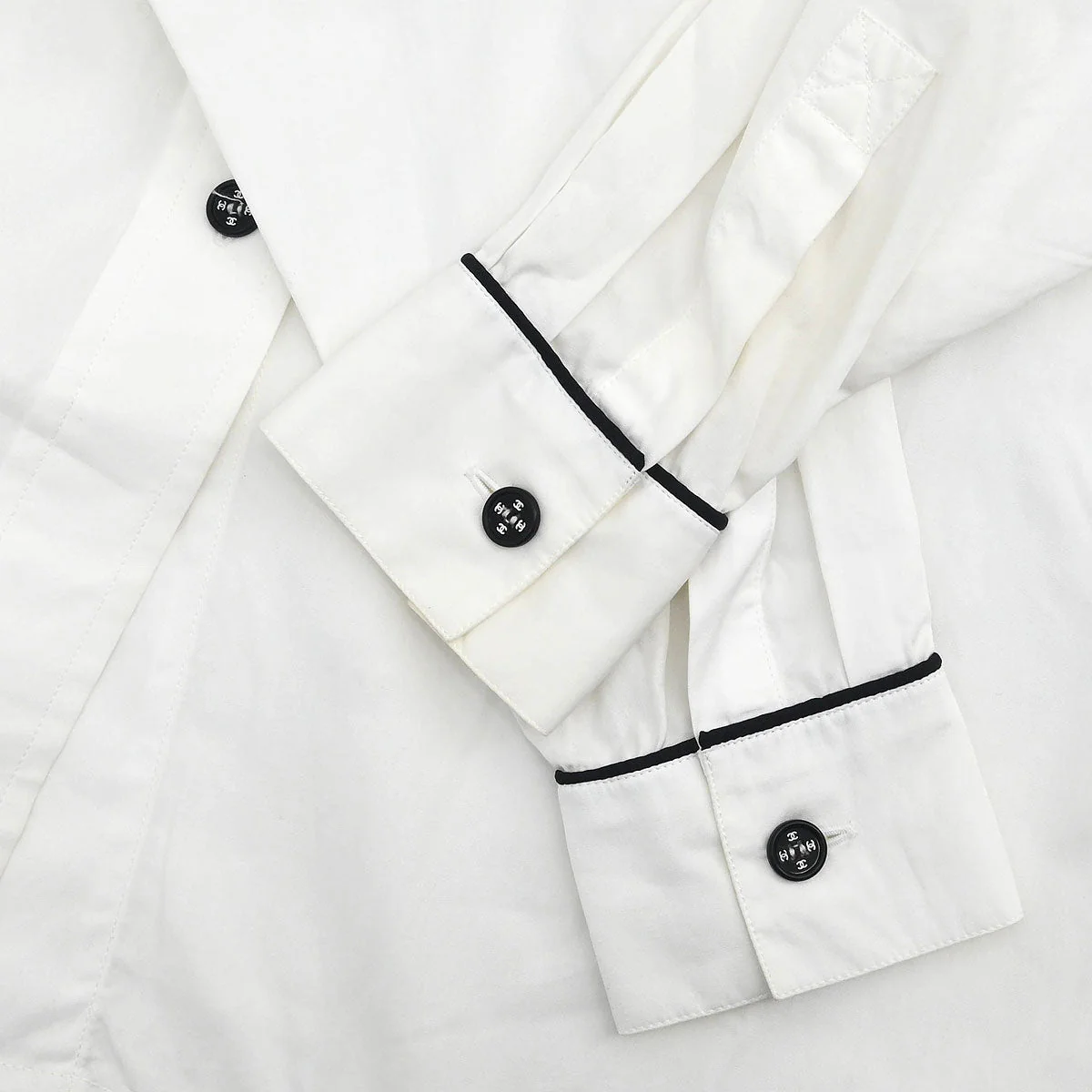 Chanel Shirt Blouse White #42 - Image 6
