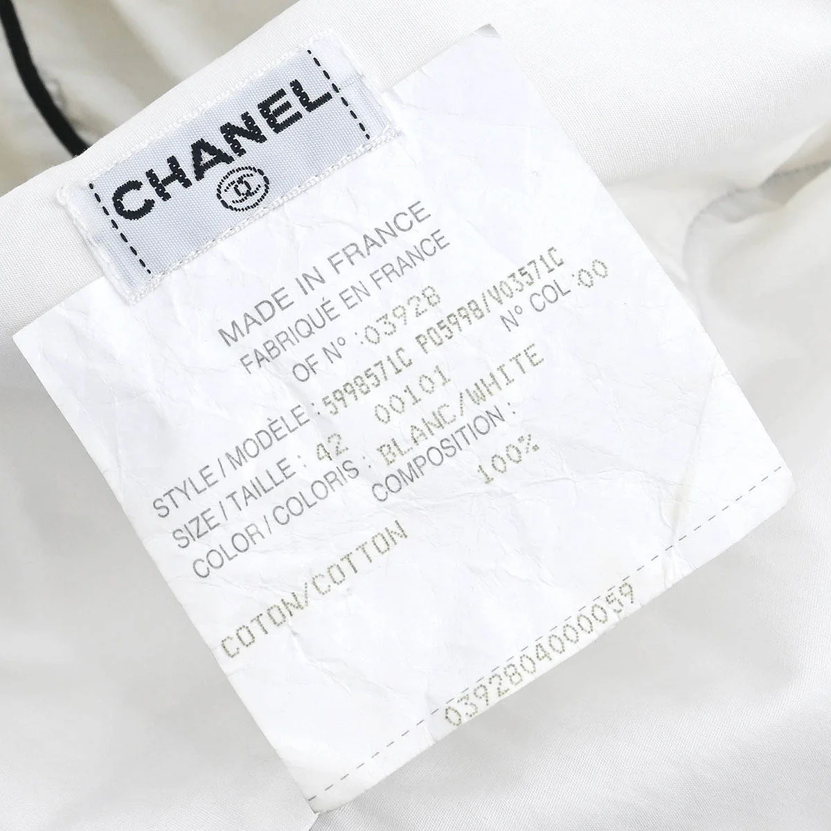 Chanel Shirt Blouse White #42 - Image 9