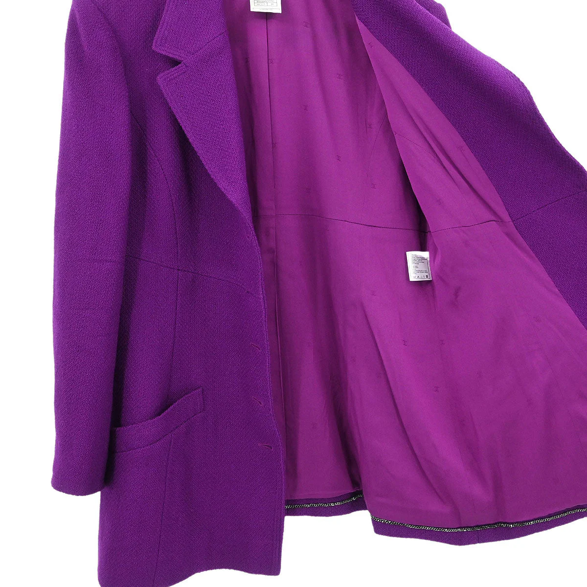 Chanel Single Breasted Jacket Purple #48 - Image 7